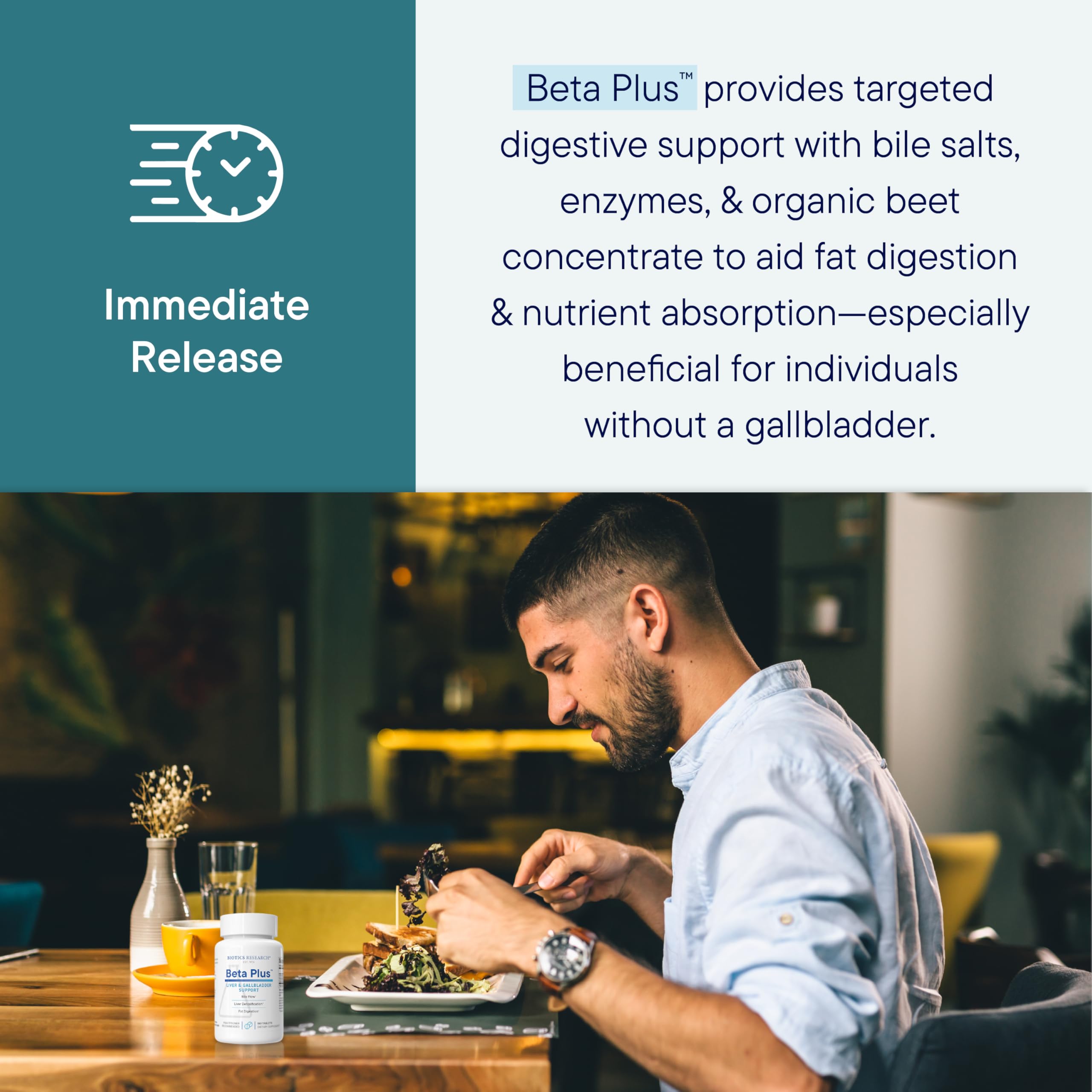 Biotics Research Beta-Plus™ Nutritional Ox Bile Salts Digestive Enzymes Supplement For Bile Production For No Gallbladder-Supports Overall Liver Function, Aids Fat Digestion, Supplies Betaine 180 Tabs