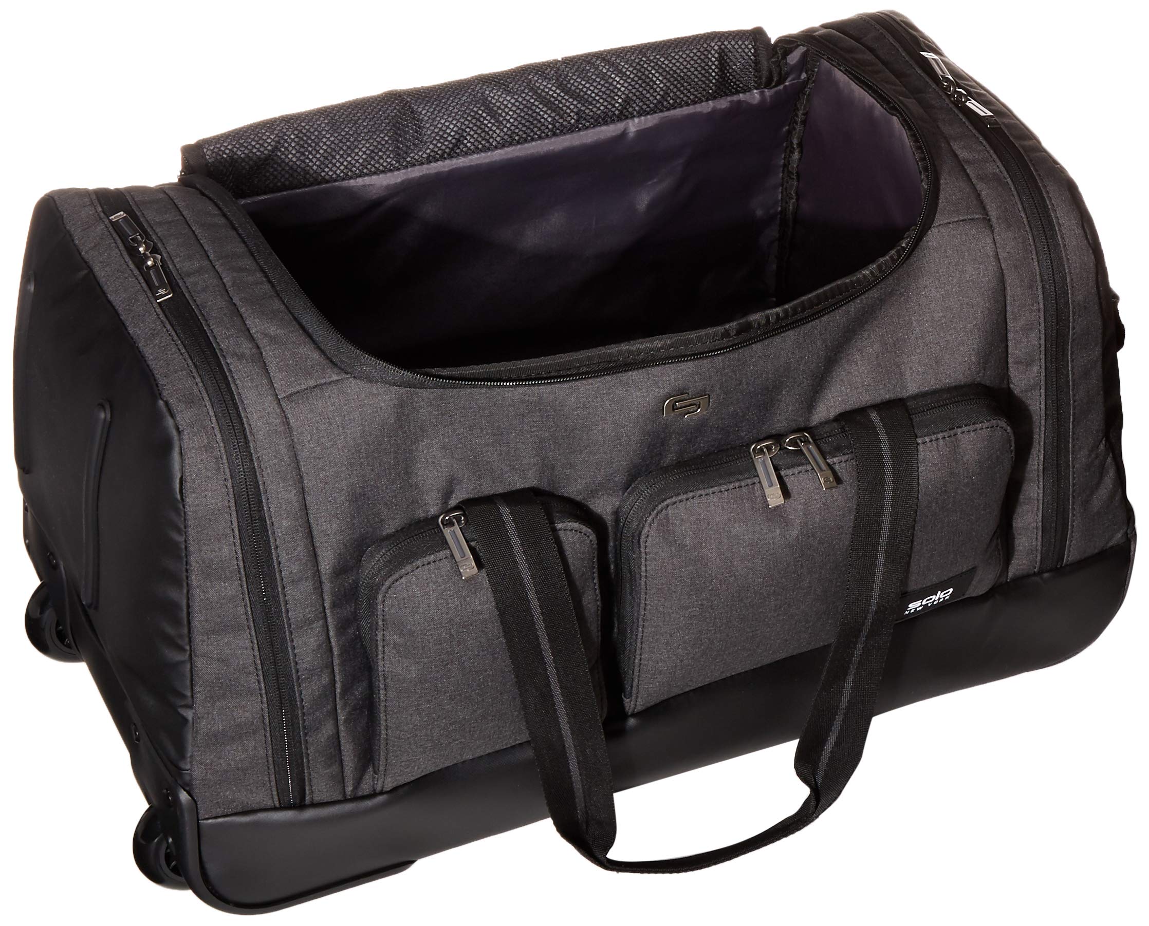 Solo New York Leroy Carry-On Wheeled Duffle Bag, 49L Capacity, Grey, 22 Inch