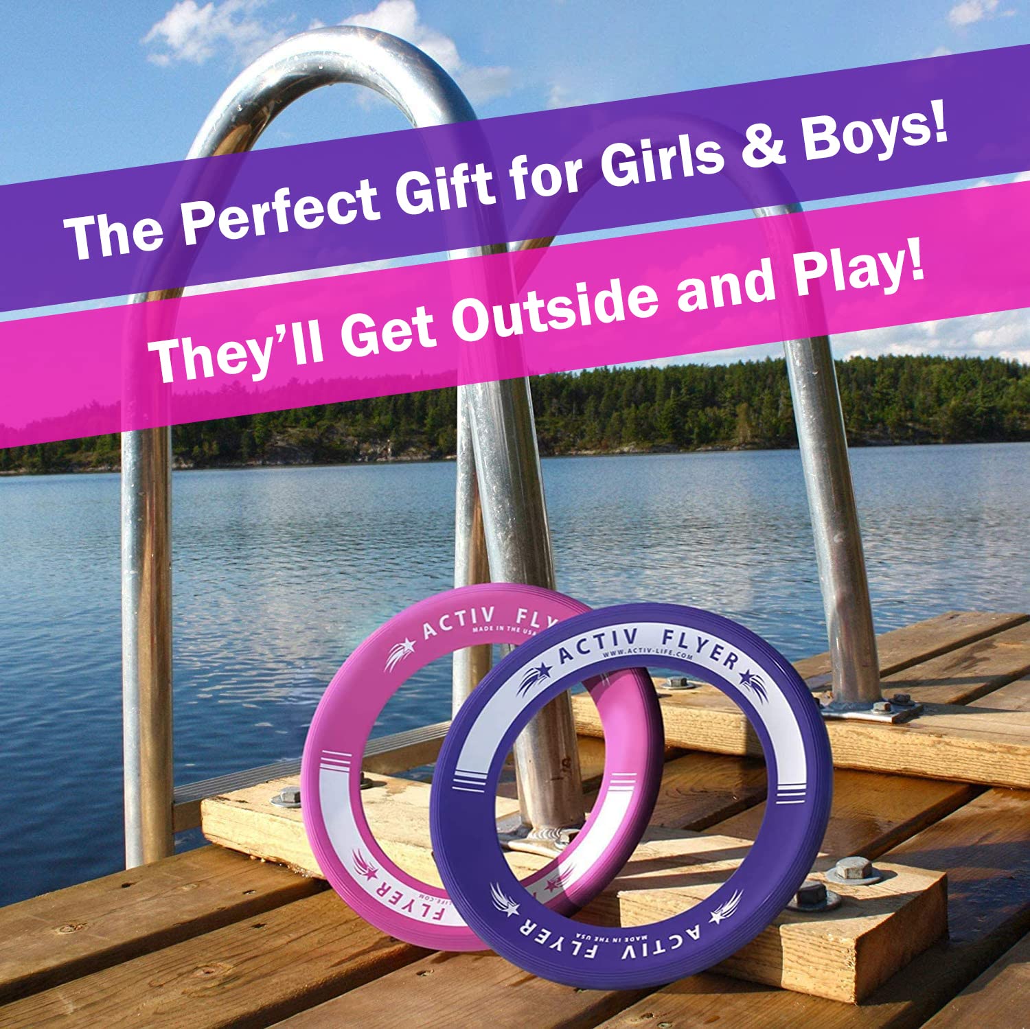 Activ Life Flying Rings - Fun Toys for Girls & Gifts for Christmas Stockings - Cool 2024 Xmas Presents for Kids to Play Outdoor Pool Yard Grand Daughter Niece Granddaughter Friend Ideas