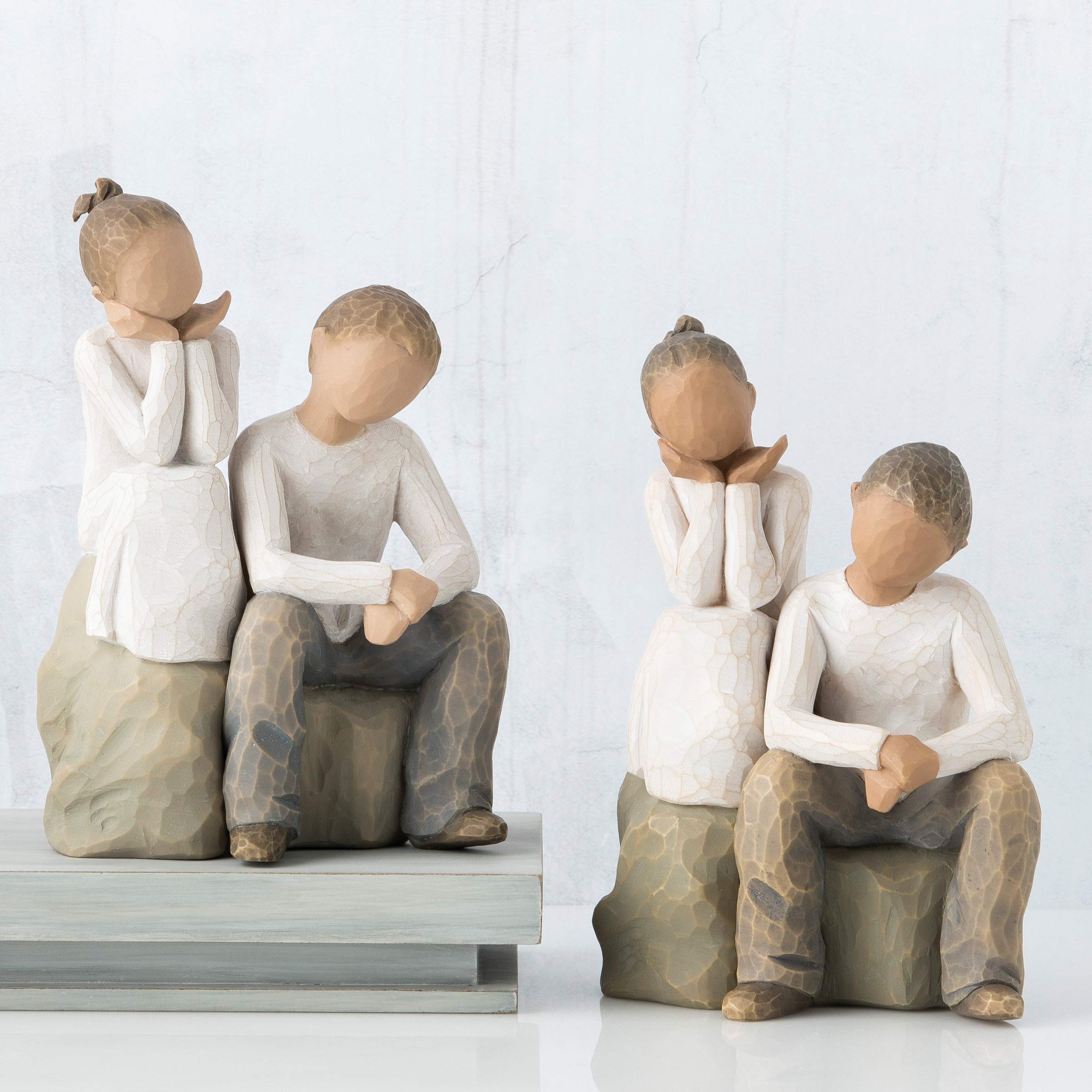 Willow Tree Brother and Sister, by My Side, A Gift to Reflect Friendship Between Siblings, Sculpted Hand-Painted Figure