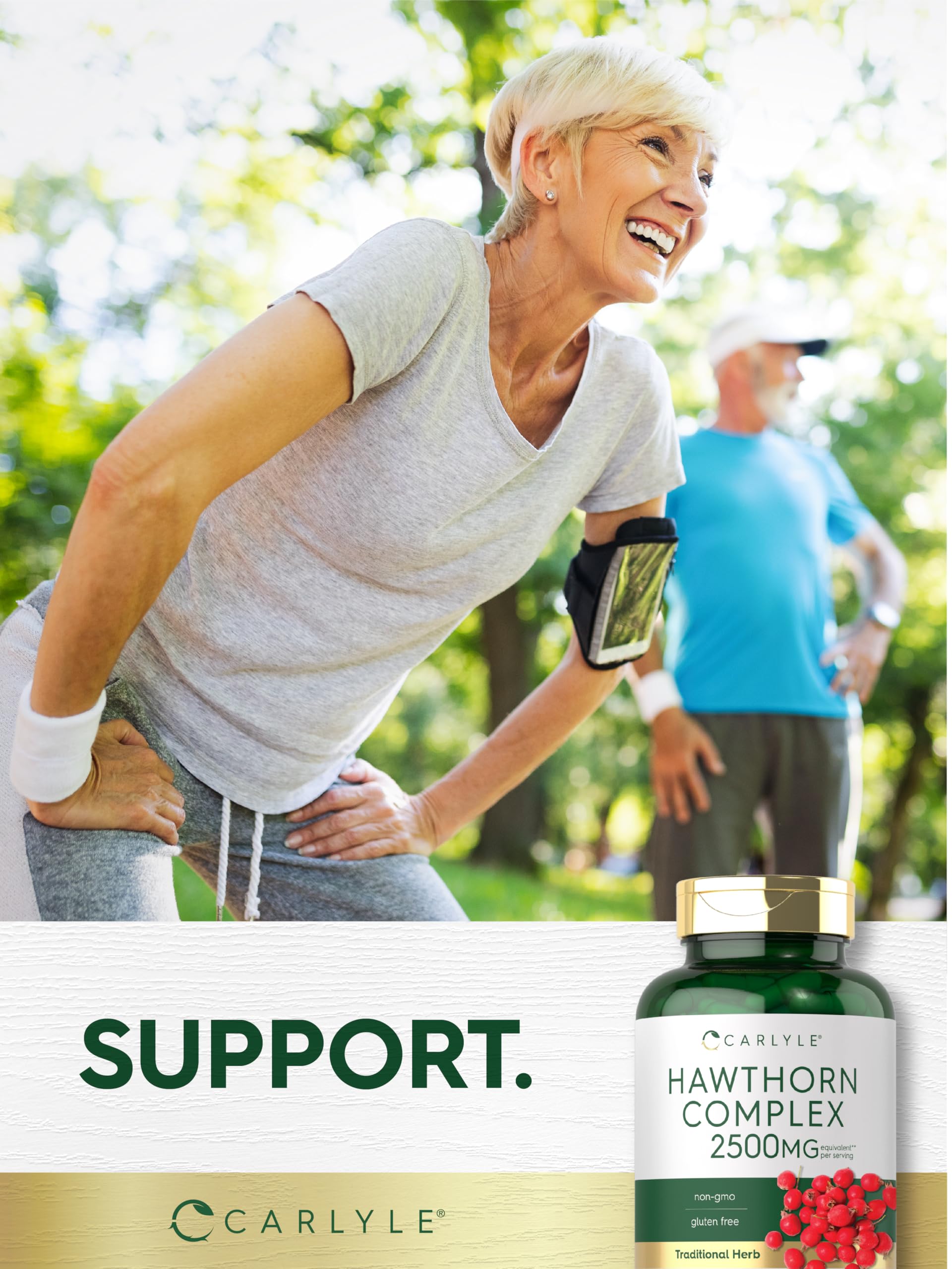 Carlyle Hawthorn Berry Complex 2500mg Capsules | 120 Count | Extract Powder | for Men and Women | Non-GMO & Gluten Free Supplement