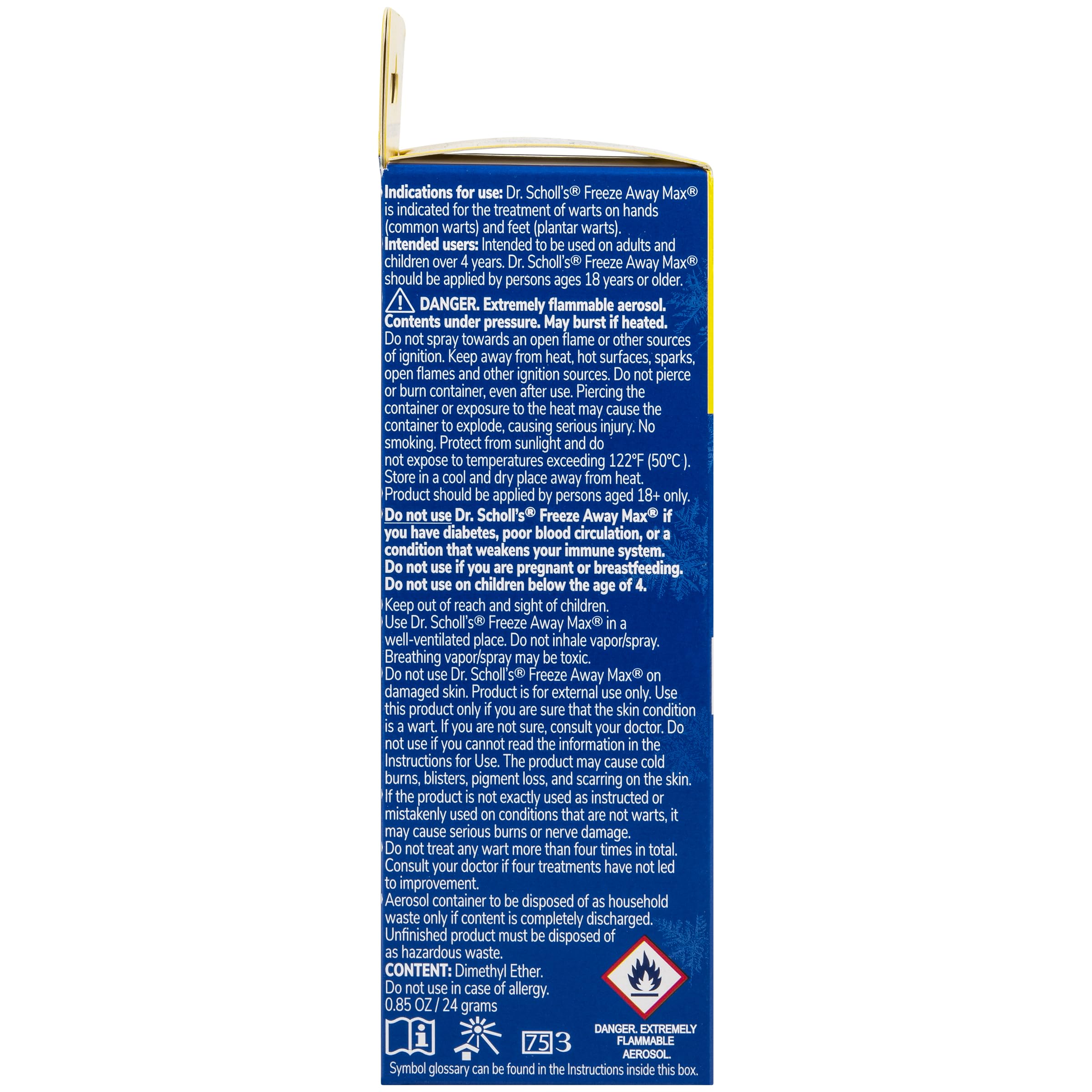Dr. Scholl's Freeze Away MAX WART Remover, 10 Applications // Our Fastest Treatment Time, Removes Common & Plantar Warts, Precision Spray, Safe for Children 4+, 10 Treatments