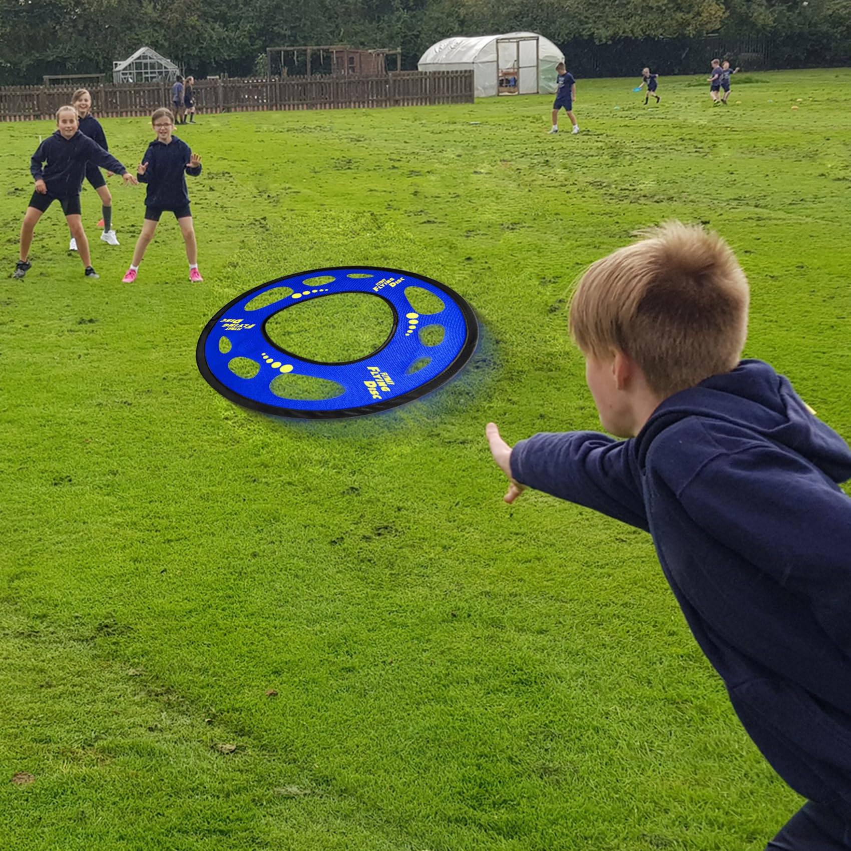 Giant Flying Disc Soft, Foldable & Floats in Air - Encourage Outdoor Play & Family Fun - Great for Kids, Parent-Child Interaction, and School Activities (27 Inch)