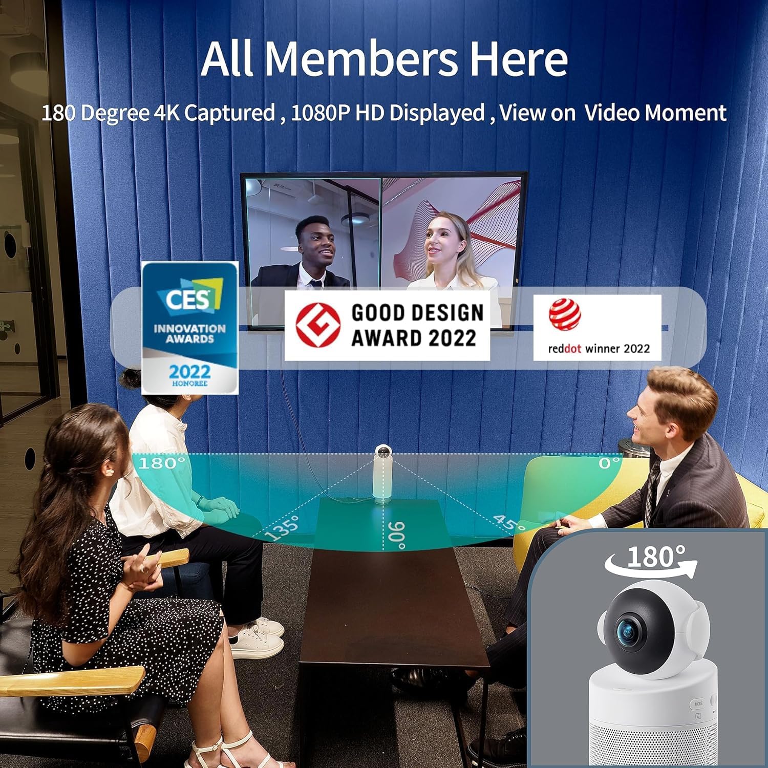 KanDao Meeting S 180-degree Video Conferencing Camera