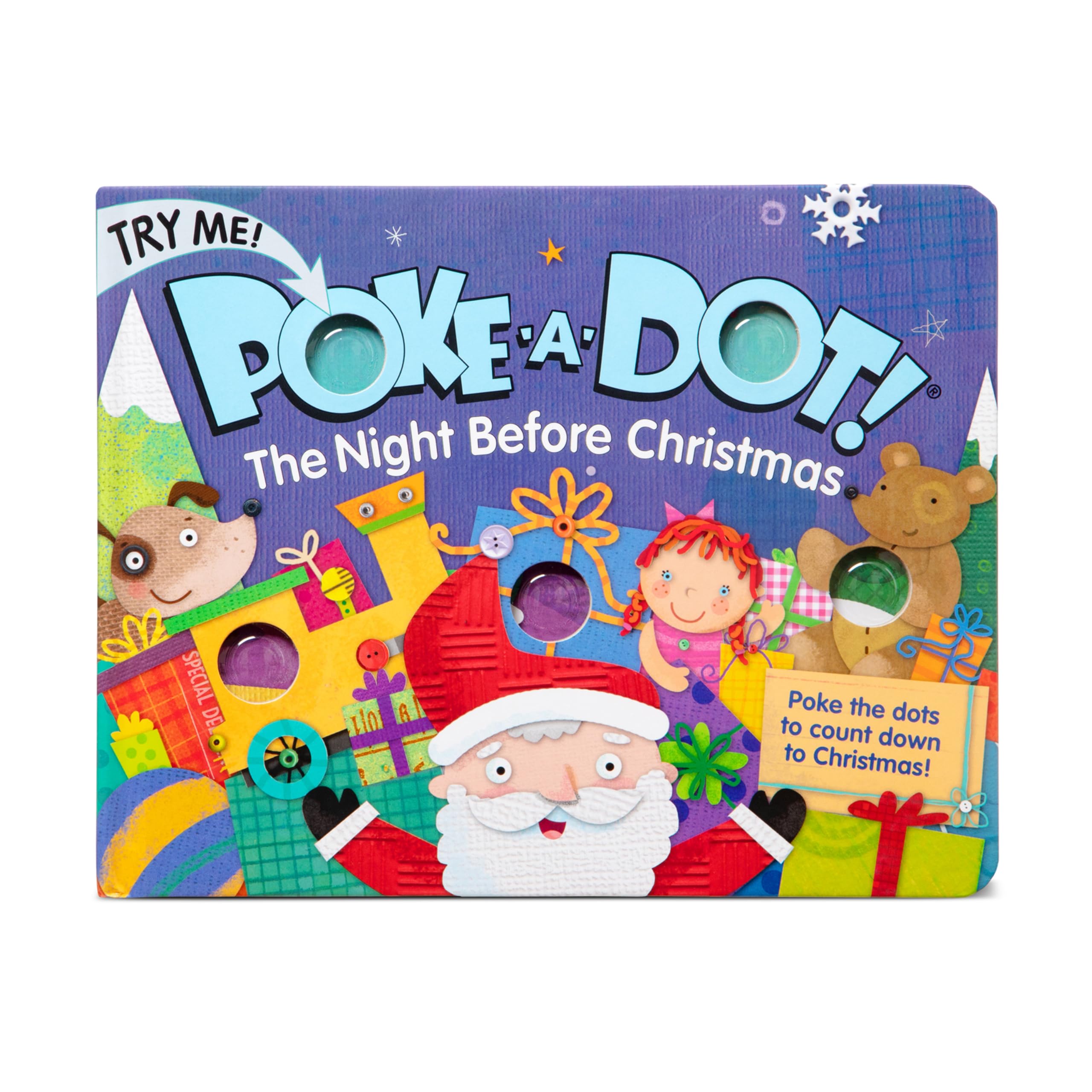 Melissa & Doug Children's Book - Poke-a-Dot:The Night Before Christmas (Board Book with Buttons to Pop) Pop It Fun for Ages 3+