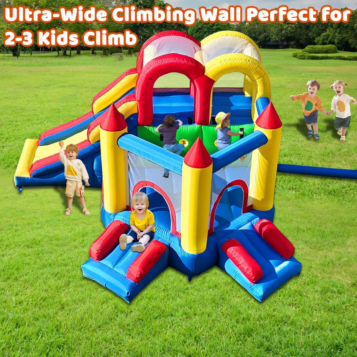 Umbalir InfIatable Bounce House for Kids 3-8 yr, Bouncy House Accommodate 4-6 Kids, Fun and Safe Indoor/Outdoor Play (12.3'Lx10'Wx6.3'H)