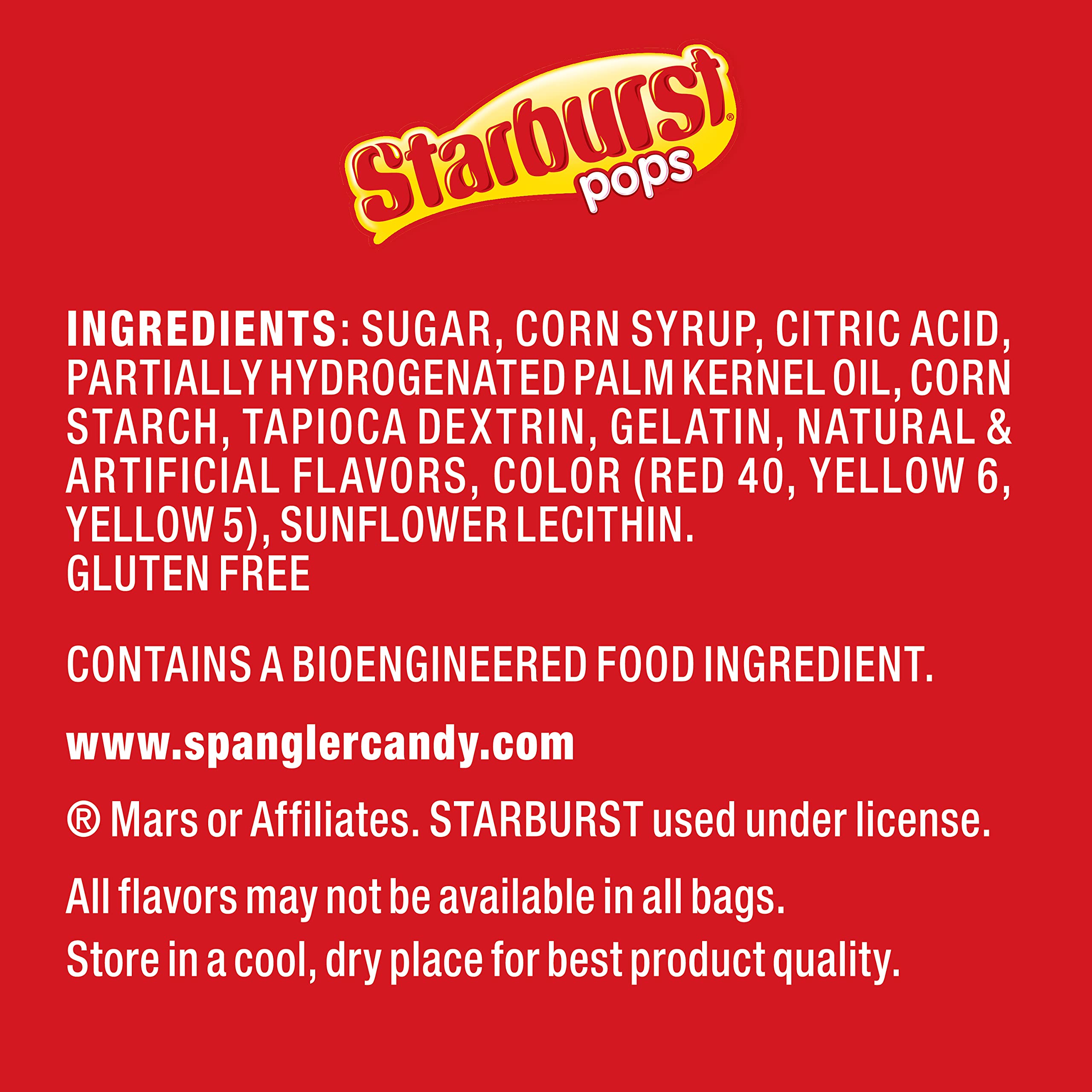 Spangler Candy Original Starburst Lollipops - Bulk Candy Variety Pack with Fruit Lollipops Individually Wrapped, Mixed Flavor Starburst Pops - 72 Count Display Box
