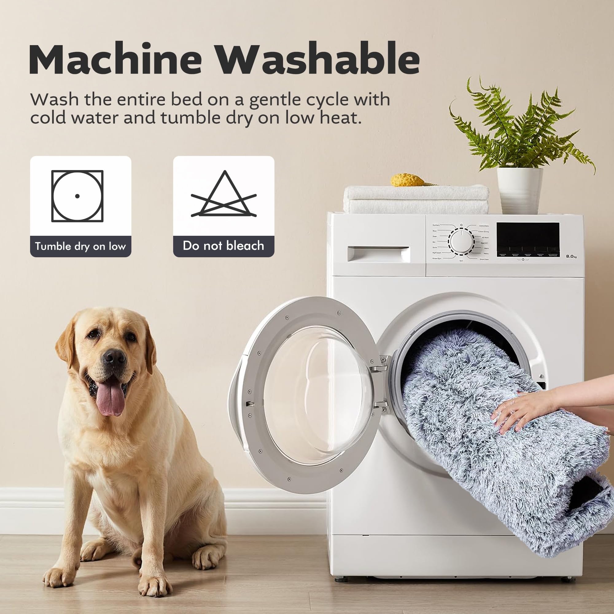 Large Dog Bed Washable Dog Mats with Anti-Slip Bottom for Large and Medium Dogs,41''x27''