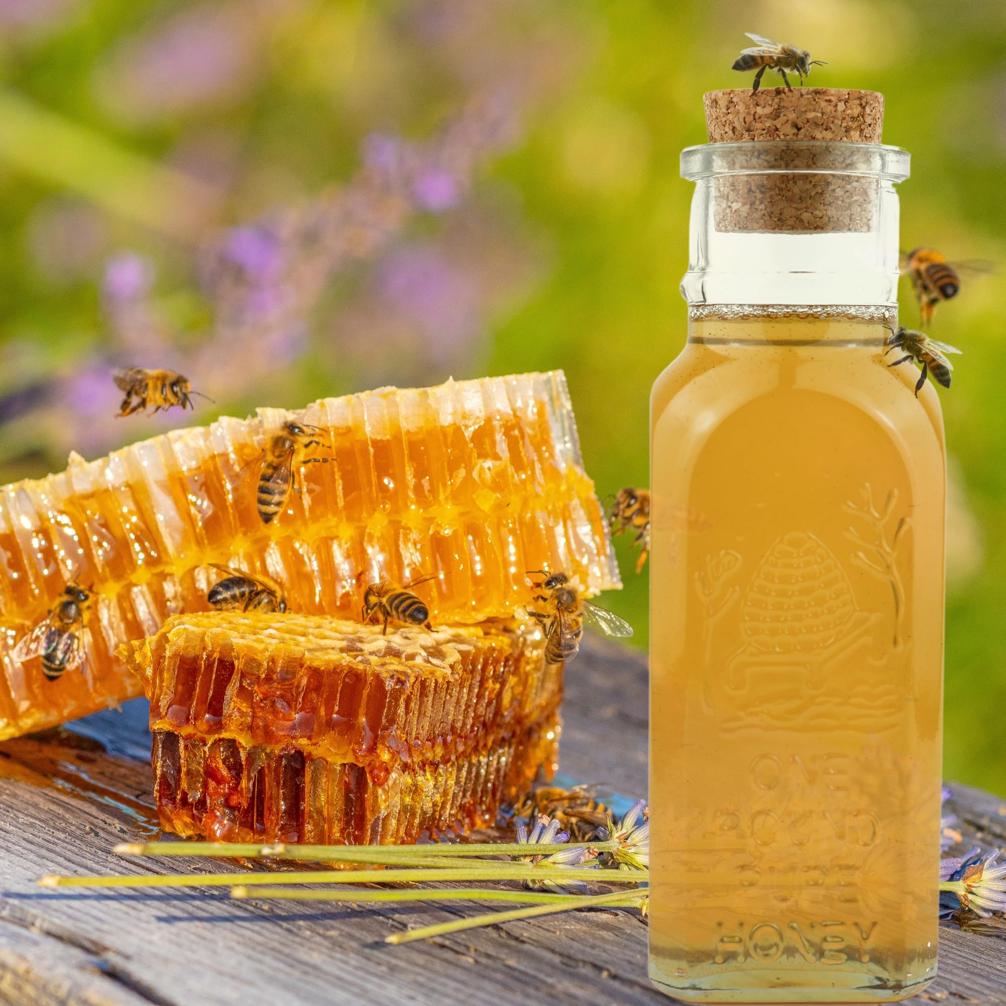 Happy Bees Market Organic Wildflower Honey – Pure, Raw, and Unfiltered | 100% Organic Arizona Wildflower Honey