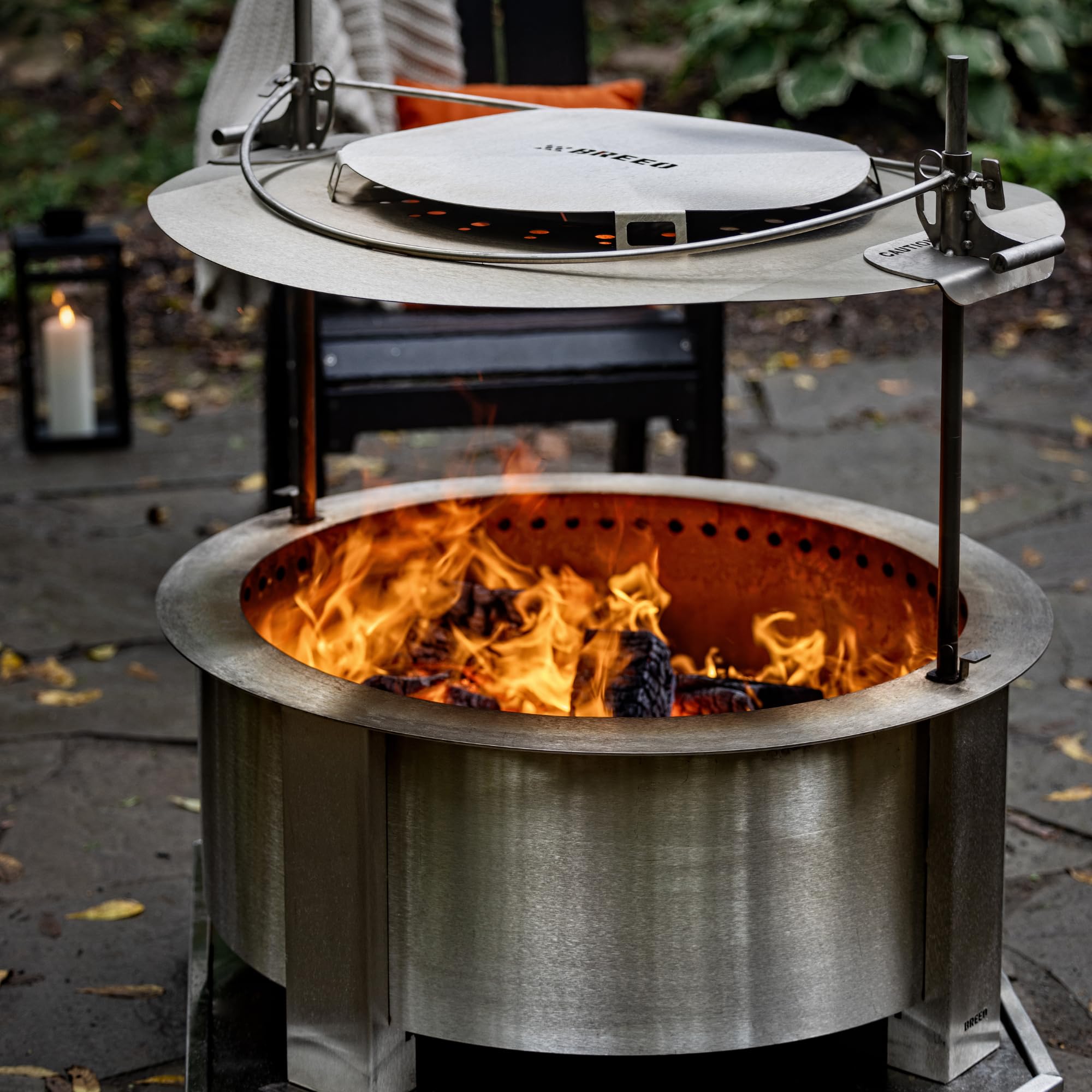 Breeo Outpost™ Heat Deflector X30 | Compatible with Y Series and X Series | Maximize Hot Airflow | USA Made | Live-Fire Cooking Accessory (Heat Deflector & Outpost Rod Included)