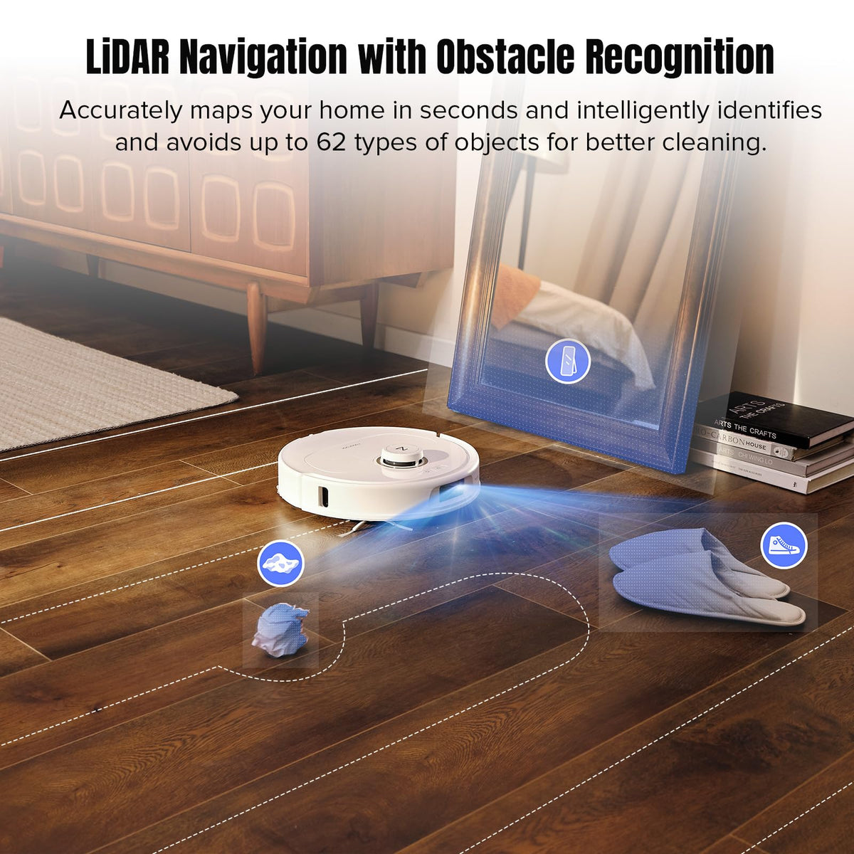 roborock Qrevo MaxV Robot Vacuum and Mop, FlexiArm Design, Hot Water Re-Wash & Re-Mop, Auto-Drying, Self-Emptying, 7000Pa Suction, Built-in Voice Assistant, Auto Mop Lifting, Smart Obstacle Avoidance