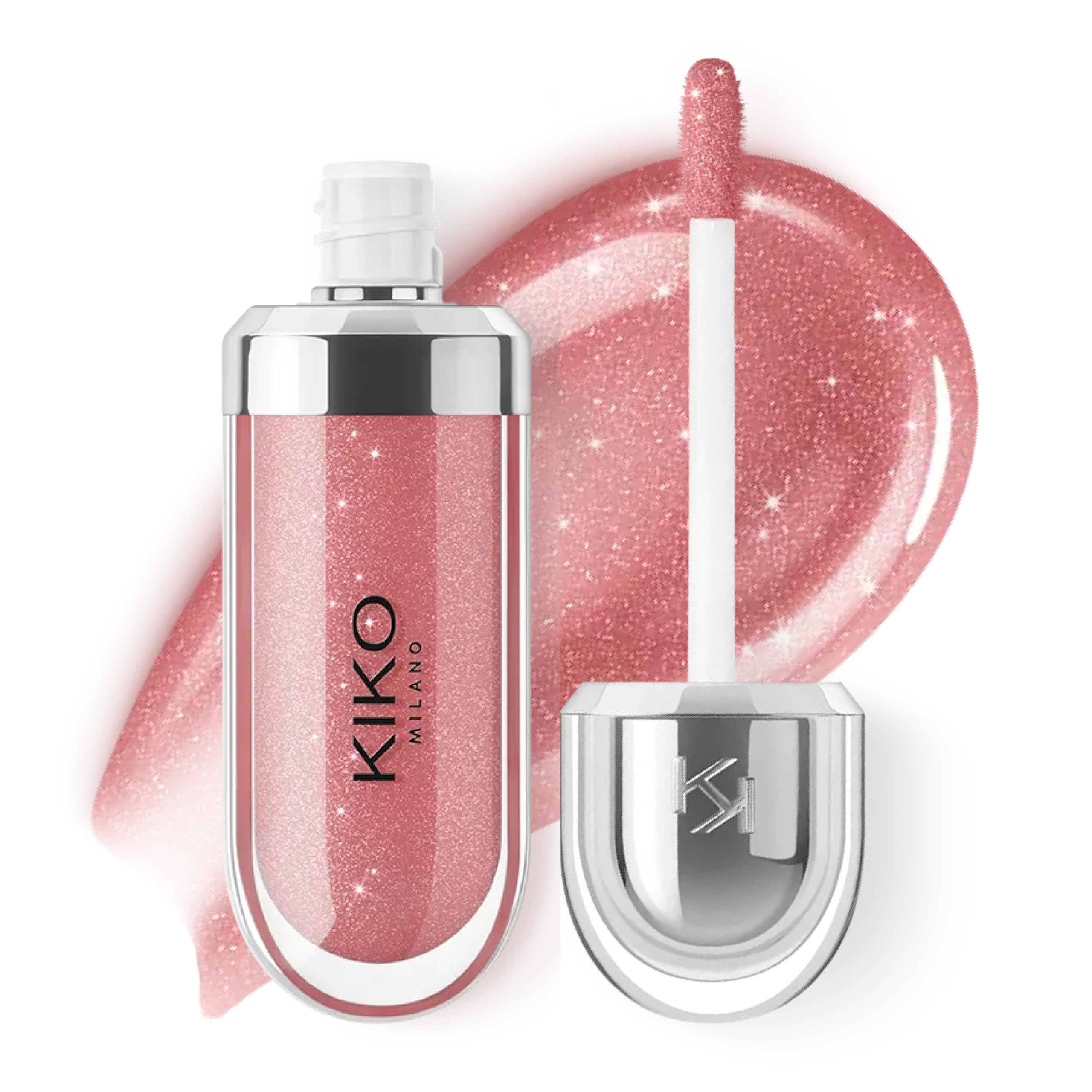 KIKO Milano 3D Hydra Lip Gloss – High Shine, Hydrating, Plumping, Non-Sticky, Moisturizing Lip Makeup – 32 Pearly Natural Rose – 6.5ml
