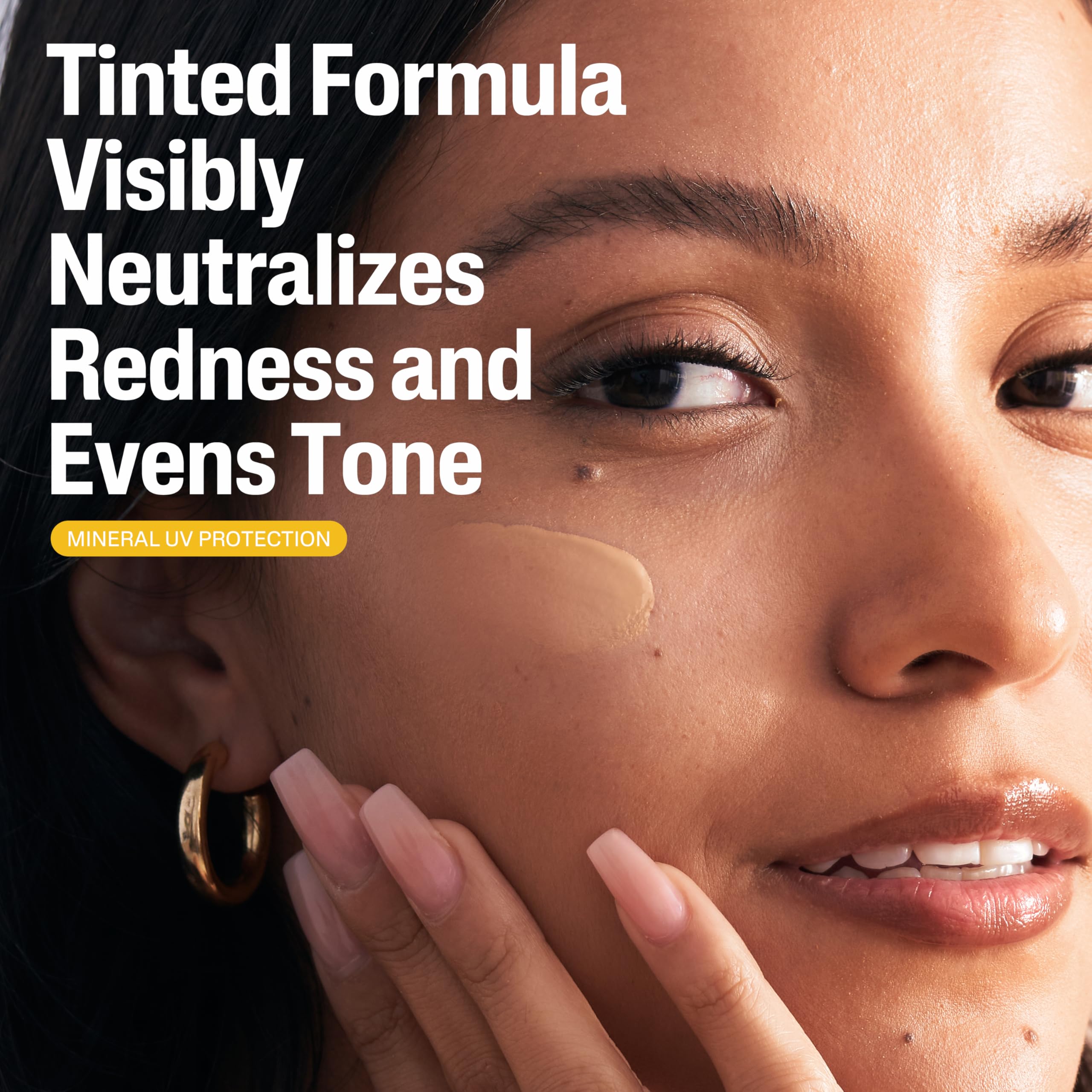 CETAPHIL Everyday Sunscreen Tinted Lotion for Face, 1.7 fl oz, 100% UVA/UVB Mineral Sunscreen: Titanium Dioxide & Zinc Oxide, SPF 40, For Sensitive Skin