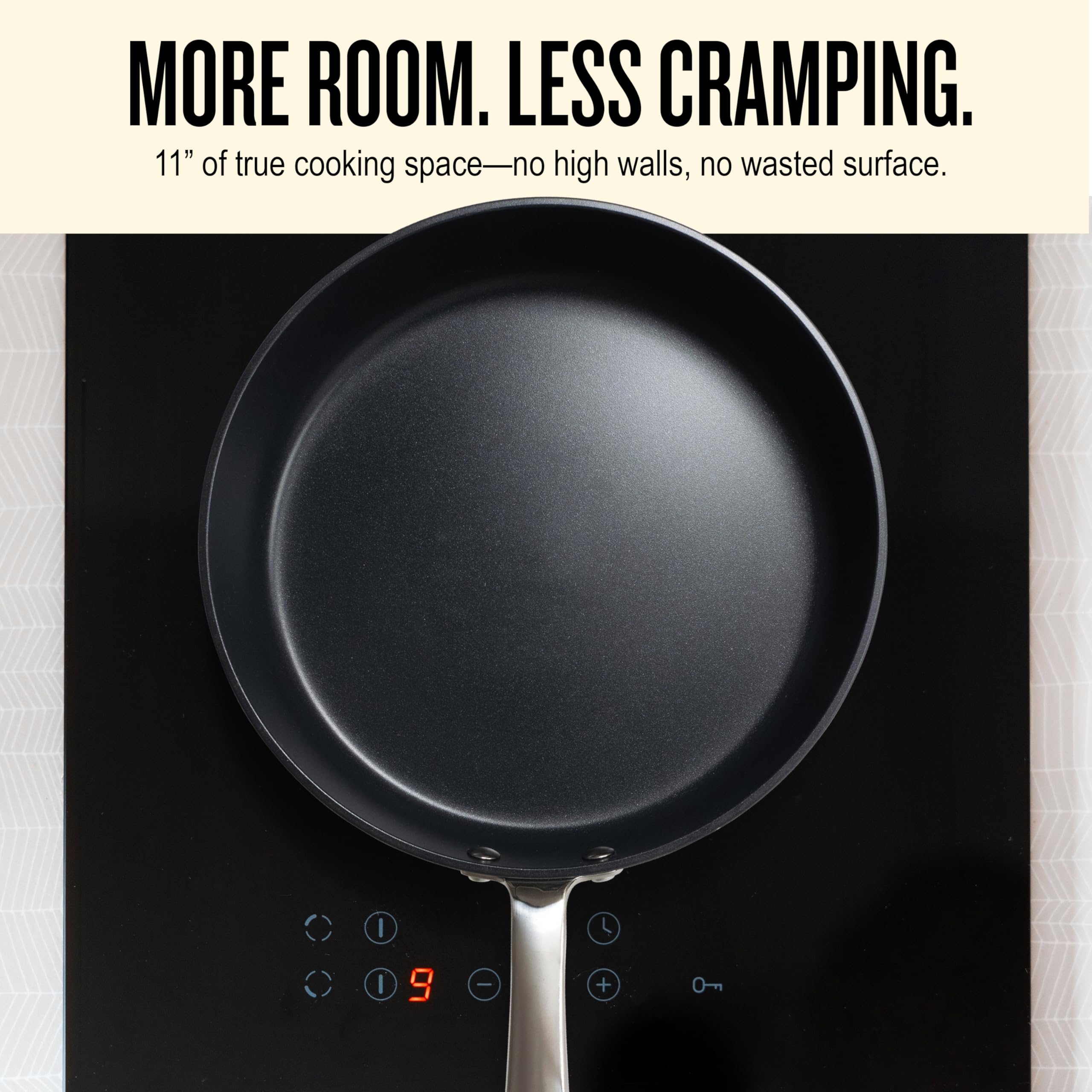 Alva Maestro 11” Non-Toxic Ceramic Nonstick Frying Pan – Oven & Induction Safe Skillet for Healthy Cooking – Sustainable, No PFAS/PTFE, Easy-to-Clean, Even Heat Distribution, Toxin-Free Cookware