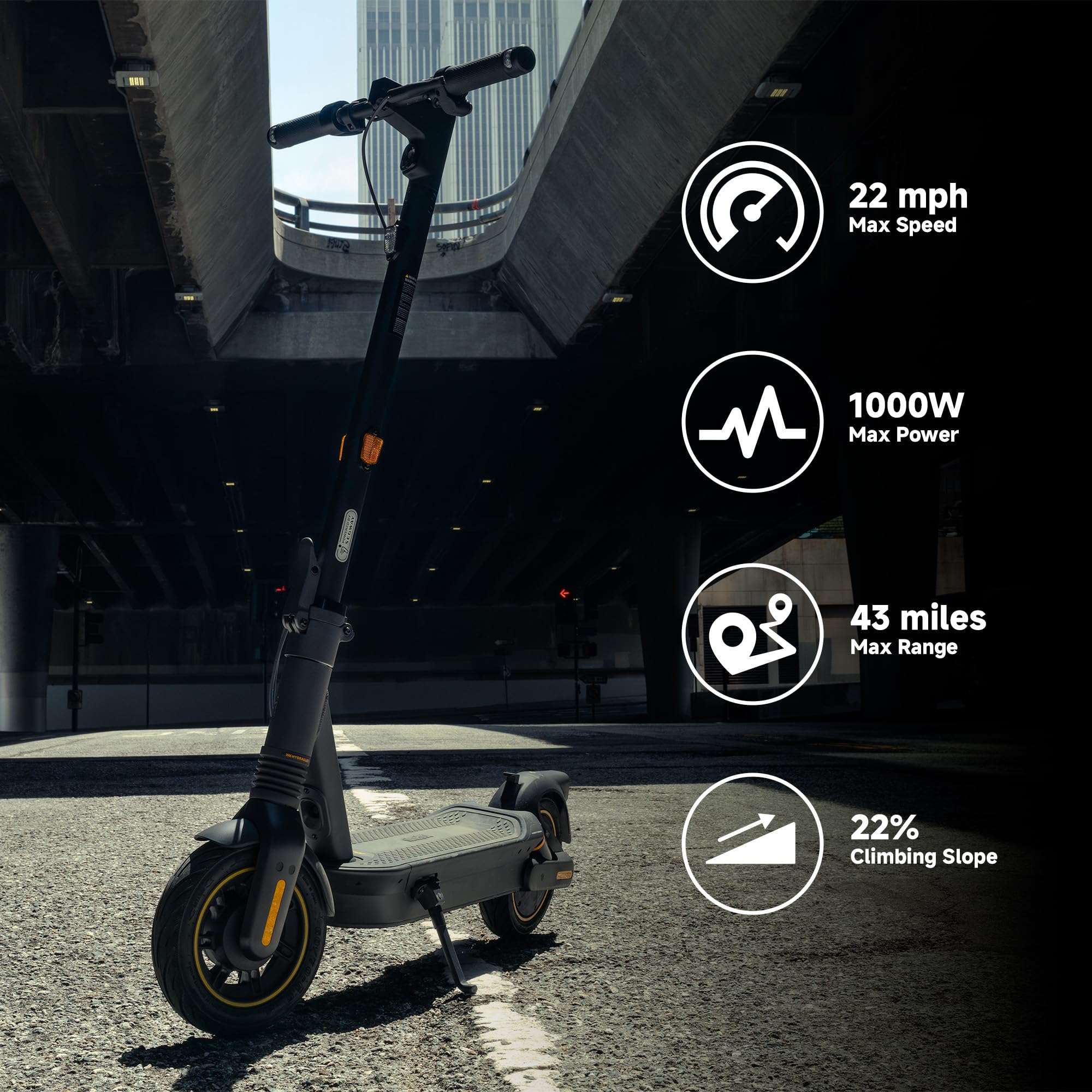 Segway Ninebot MAX G2 Electric KickScooter, Power by 1000W Motor, Up to 43 Miles Range and 22MPH, w/t 10-inch Tires , Dual Brakes & Suspension, Electric Scooter for Adults, UL-2272 Certified