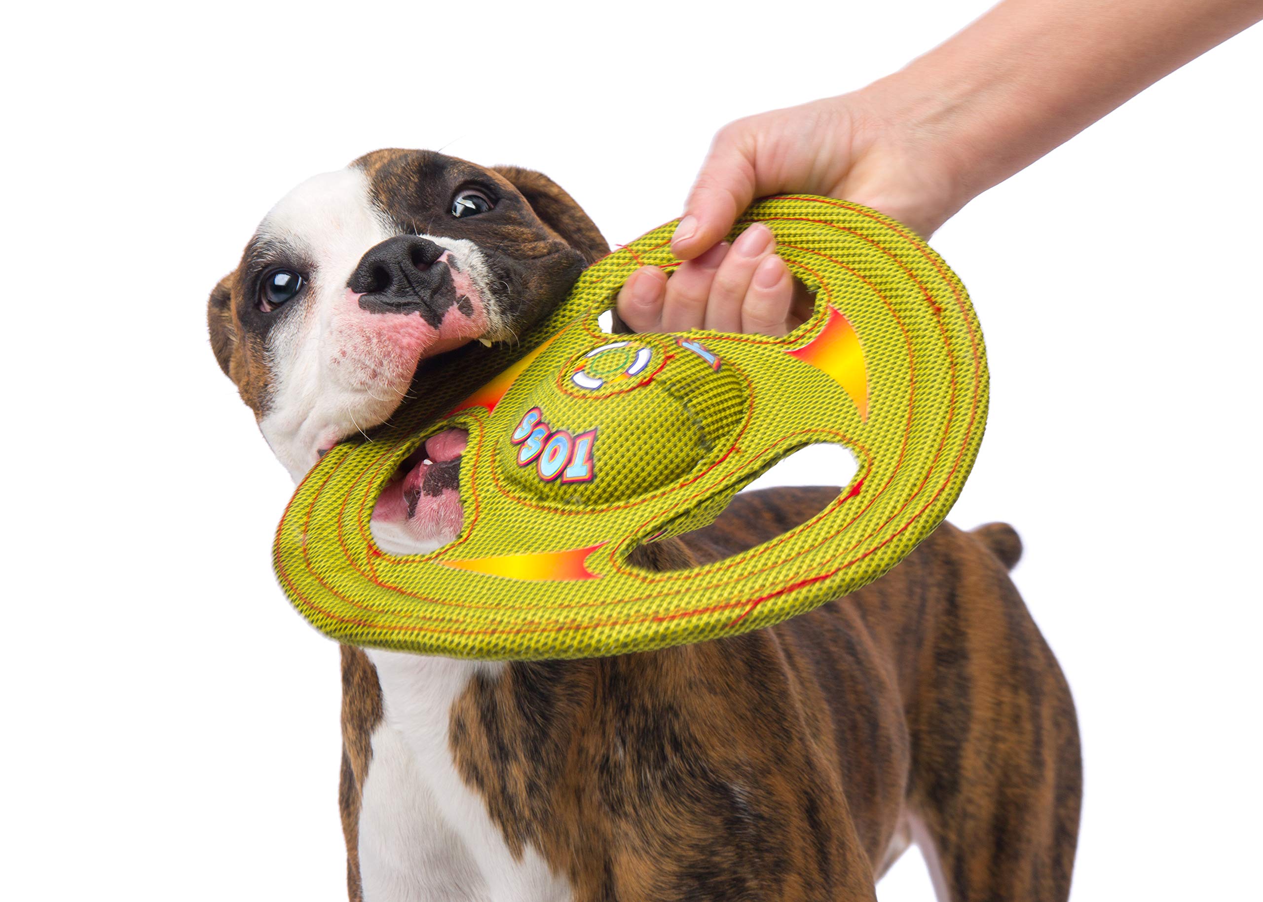 Hartz Tuff Stuff Toss Around Plush Frisbee Flyer Dog Toy - Medium/Large