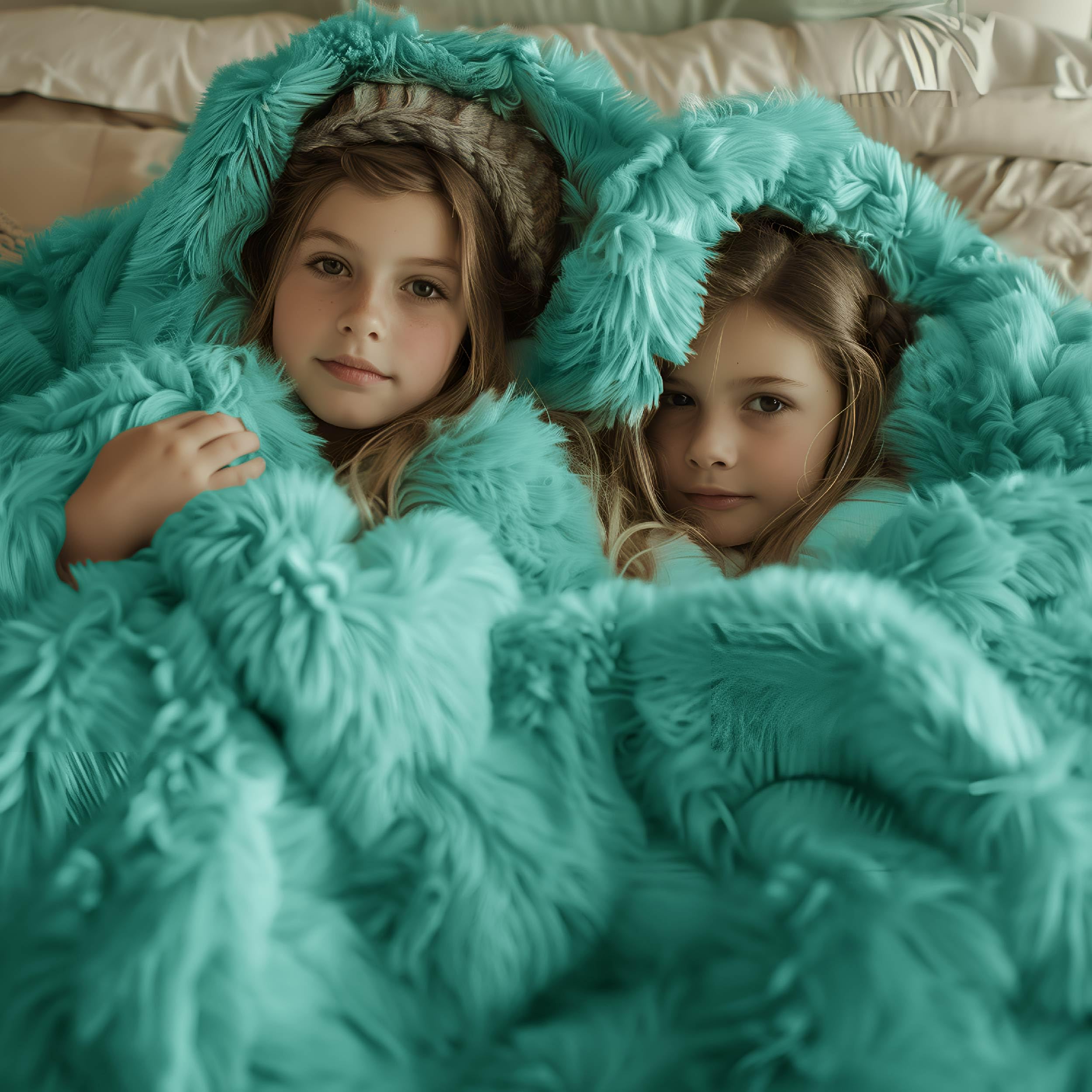 Bedsure Soft Aruba Blue Throw Blanket for Couch, Fluffy Fuzzy Blankets & Throws for Bed, Sofa, Cozy Plush Sherpa Fleece Faux Fur Blanket, Thick Warm Christmas Blanket Gifts for Women, Men, 50x60