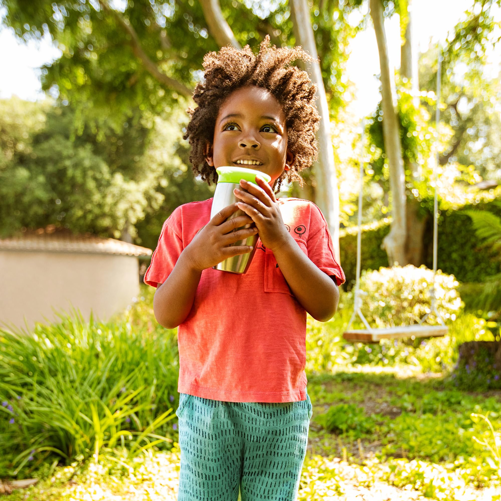 Munchkin Sippy Cup for Toddlers, Miracle 360 Stainless Steel, 10 Ounce, Green