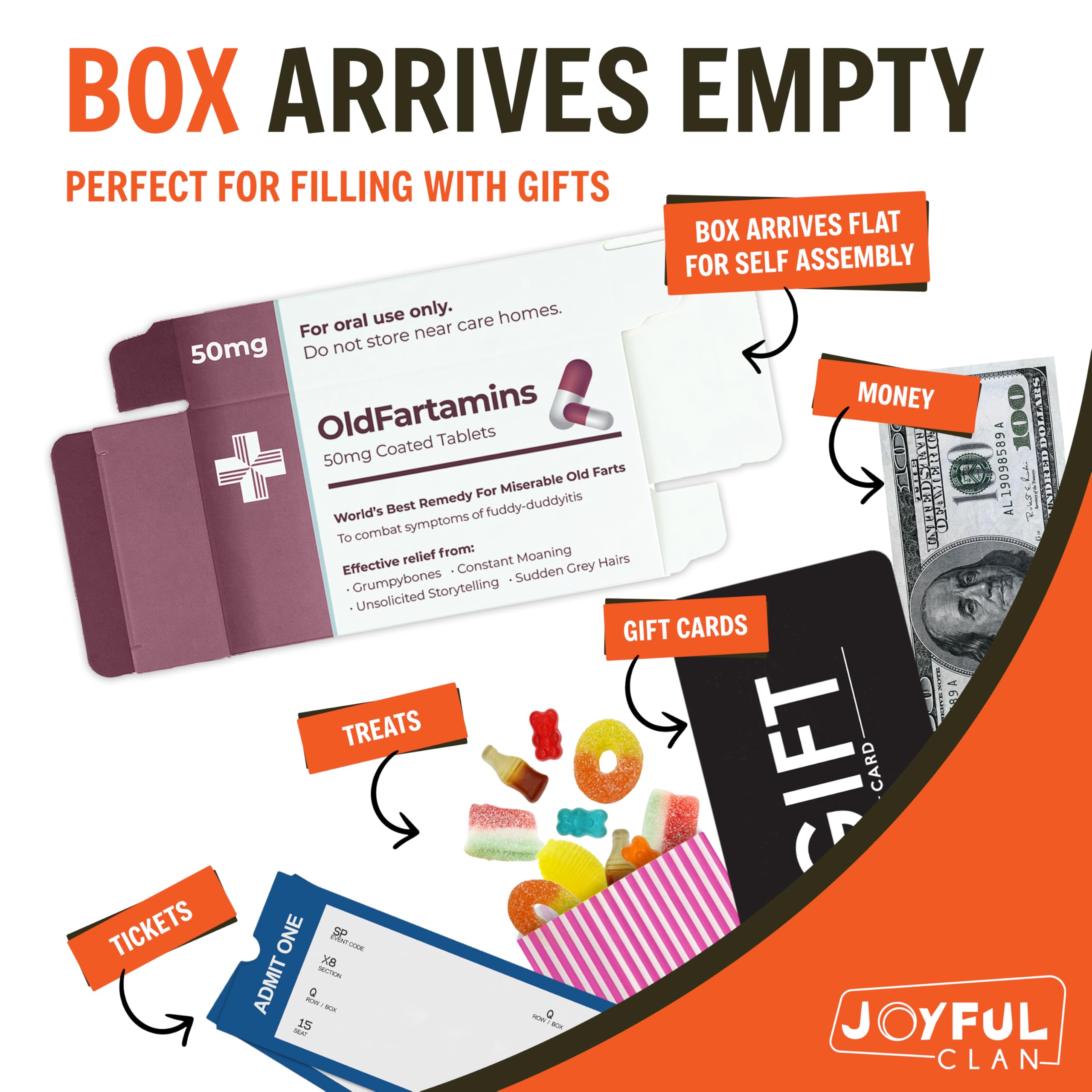 Funny Prank Pill Box, Gag Gifts for Men, 20th 30th 40th 50th 60th 70th Birthday Gifts for Him, Novelty Joke Birthday Gifts for Boyfriend, Birthday Gift Hamper for Her, Secret Santa, Stocking Filler