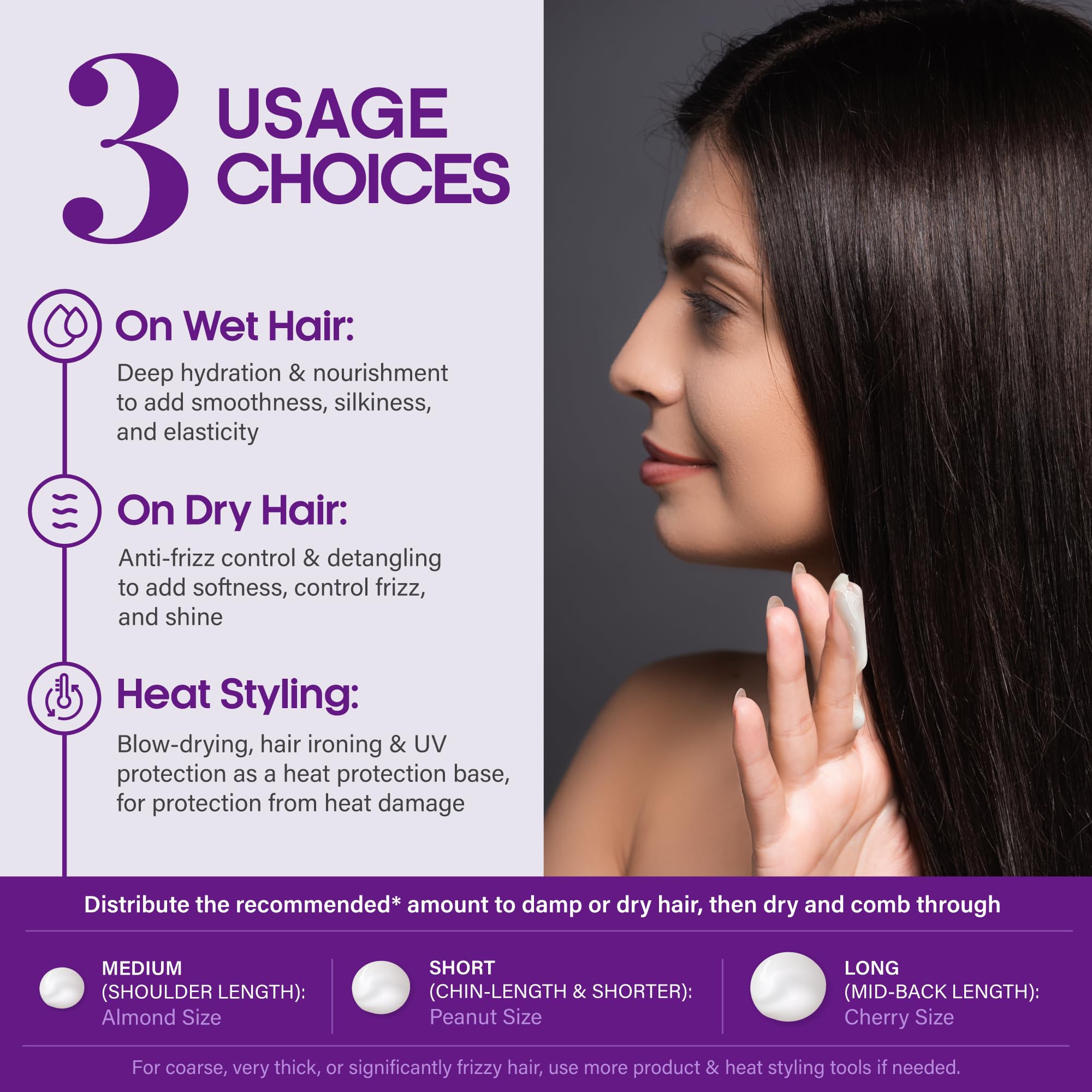 NUTRAHARMONY Hydrating Hair Serum – Keratin Hair Treatment for Dry, Frizzy, Damaged Hair – Biotin, Castor & Rosemary Oils – Anti‑Frizz, Heat Protectant & Split Ends Repair for Smooth, Shiny Hair, 5oz