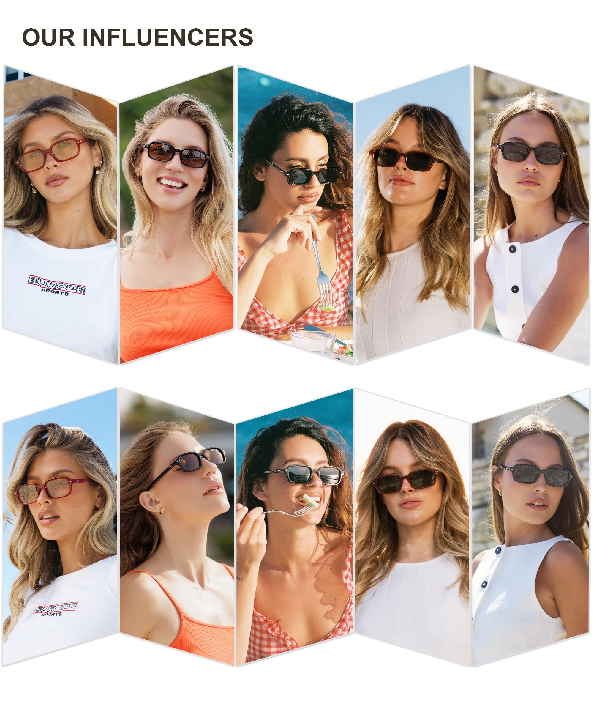 SOJOS Trendy Rectangle Polarized Sunglasses for Women Men, Retro Small Thin Slim Narrow Square Sunnies SJ2610, Brown Tortoise/Grey