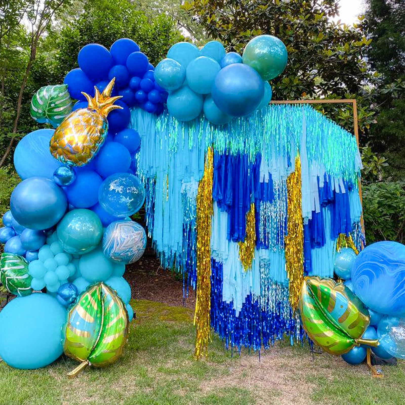 PartyWoo Blue Crepe Paper Streamers 10 Rolls 820 ft Pack of Sky Light Baby Pastel Pale Aqua Blue Crepe Paper for Wedding Baby Shower Gender Reveal Birthday Party Decorations (1.8 Inch x 82 Ft/Rolls)