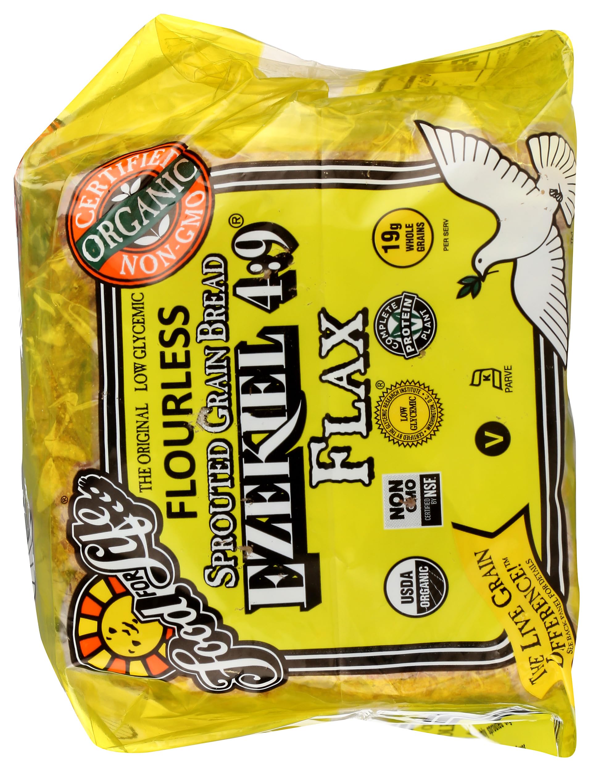 Food For Life Flourless Sprouted Grain Bread, Flax, 24 oz (Frozen)