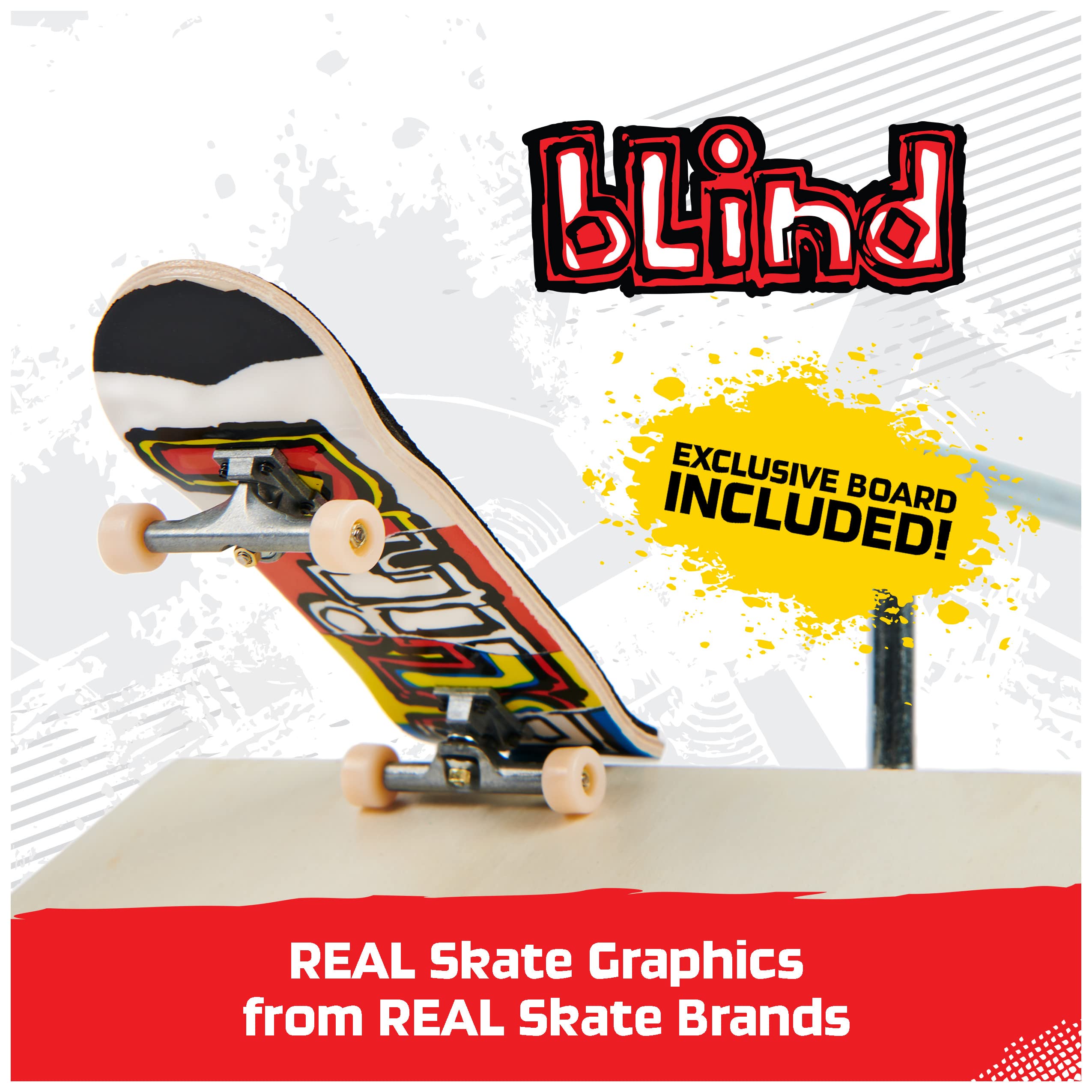 TECH DECK Performance Series, Shred Pyramid Set with Metal Rail and Exclusive Blind Fingerboard, Made with Real Wood, Kids Toy for Boys and Girls Ages 6 and up