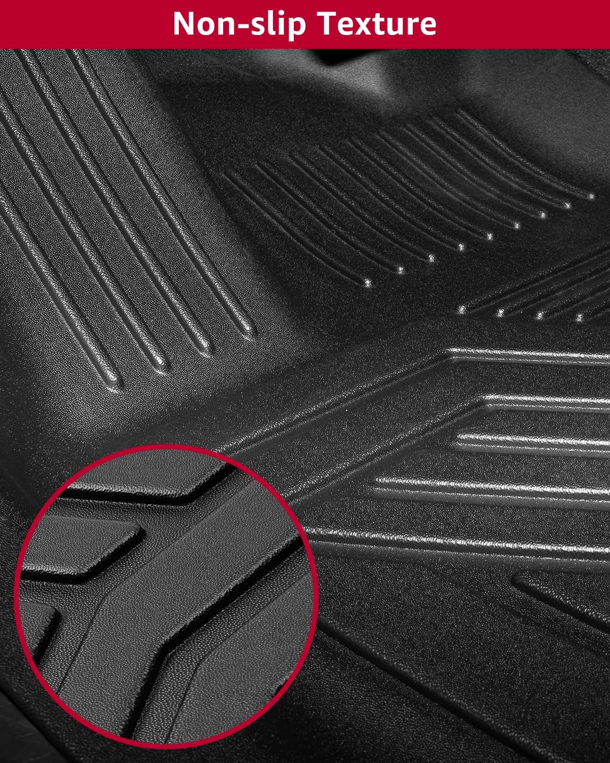 Floor Mats Compatible with Toyota Tundra 2022 2023 2024 2025 CrewMax Interior Accessories Front & 2nd Row Liner All-Weather Guard Seat Floor Protection