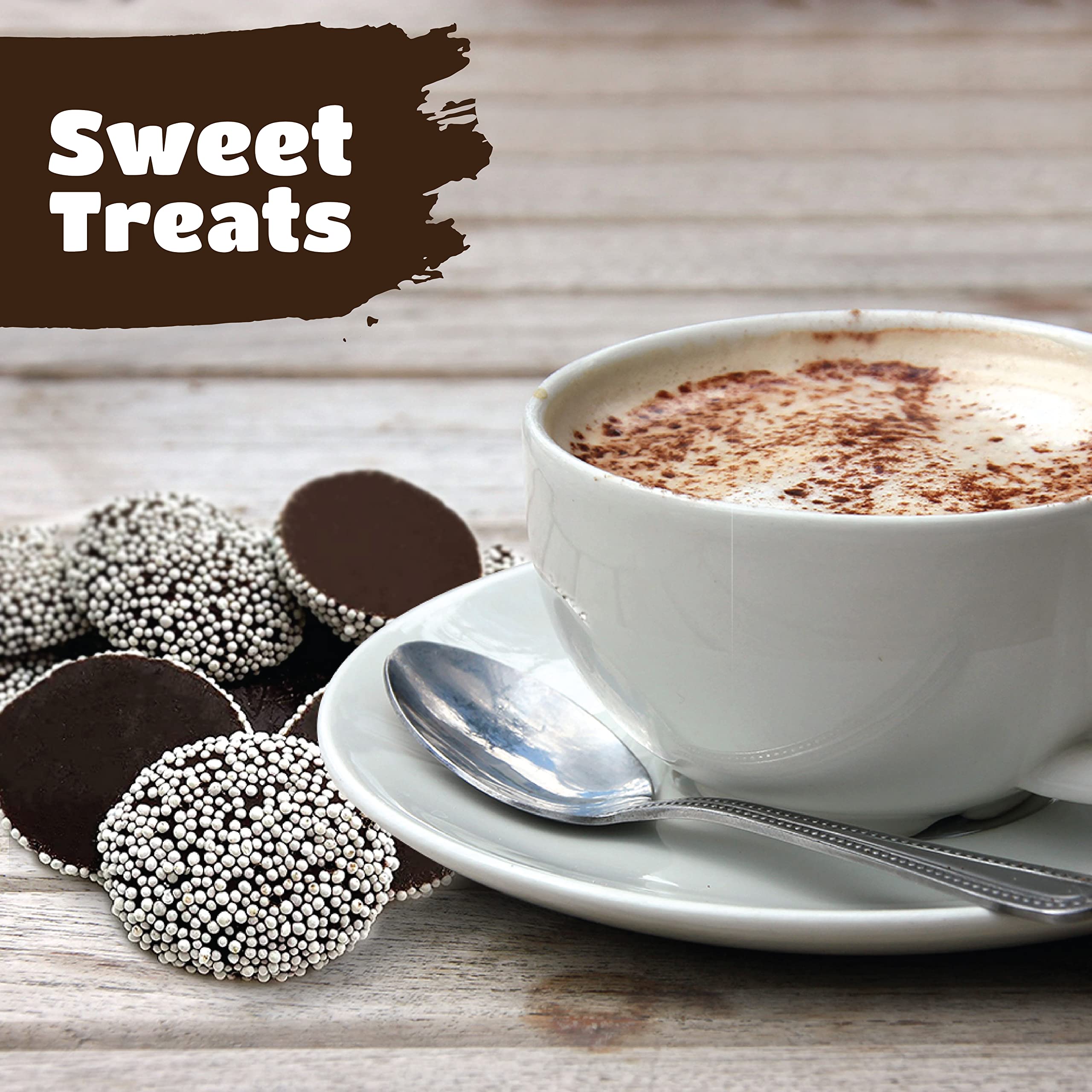 Dark Chocolate Nonpareils - 2 Pound Bulk Pack - Semisweet Candy