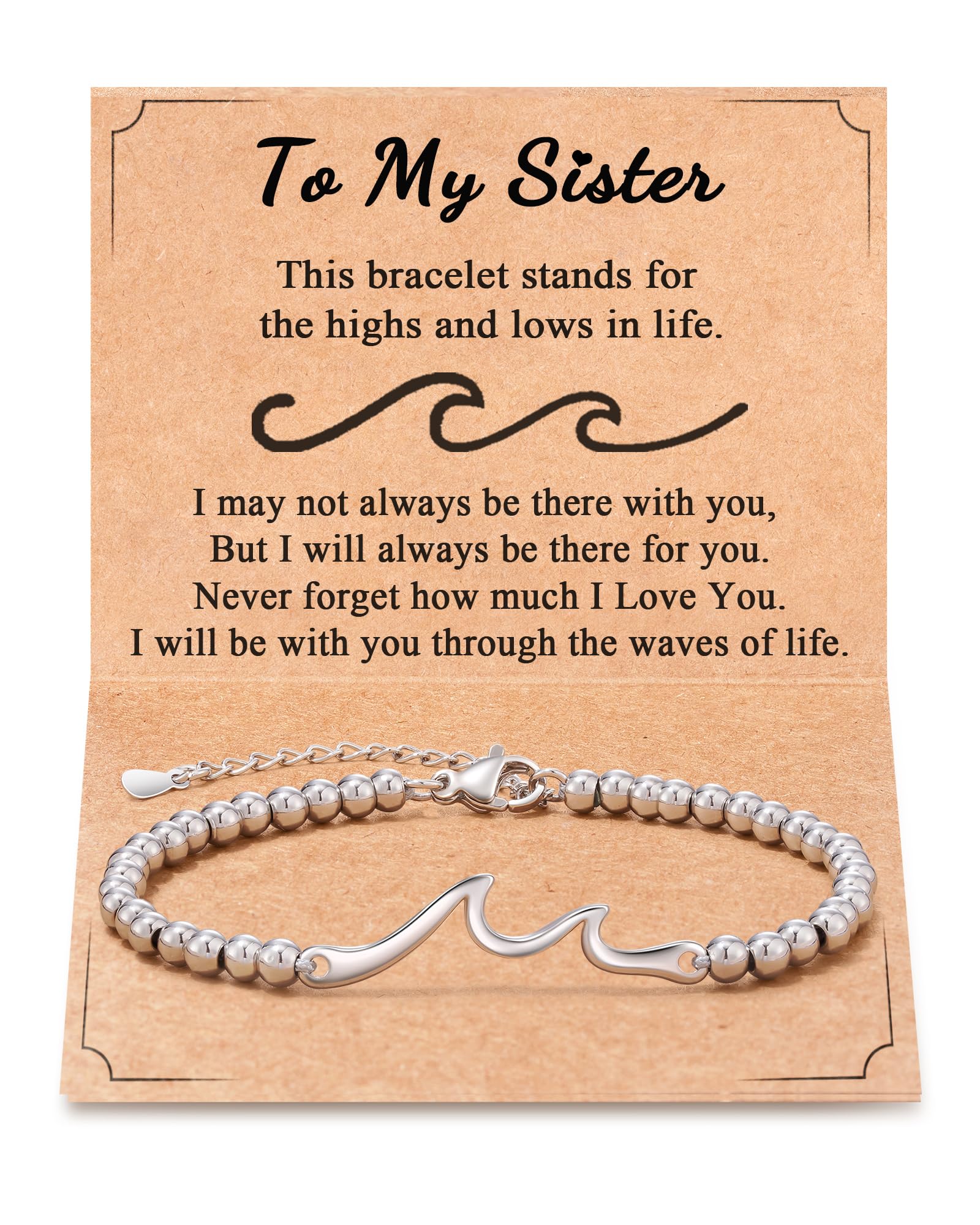 Tarsus Gifts for Sister, Sister Birthday Gifts, Sisters Gifts from Sister Bracelets for Women Christmas Gifts