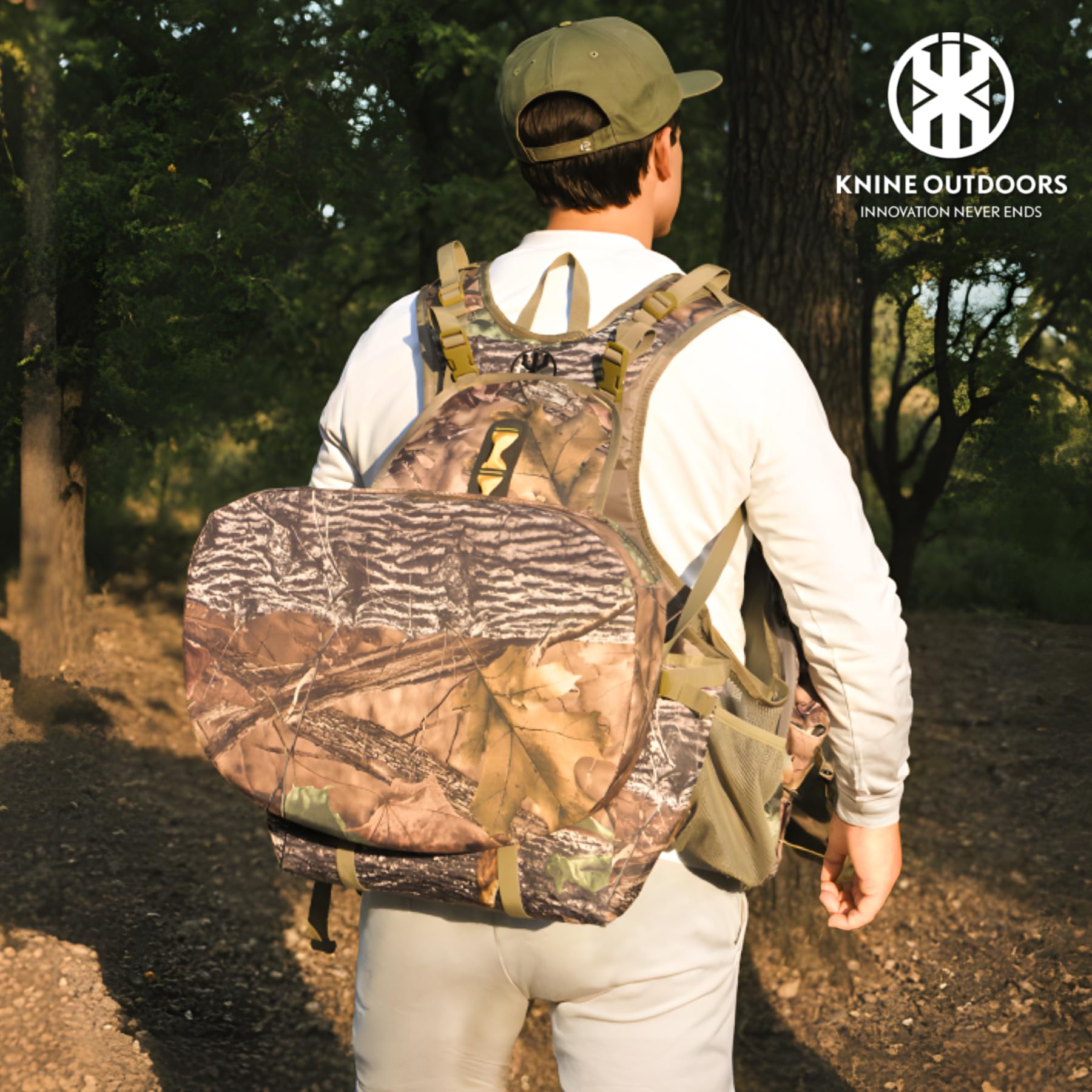 KNINE OUTDOORS Turkey Vest with Seat Cushion, Turkey Vest for Hunting, Turkey Hunting Vest with Game Pouch