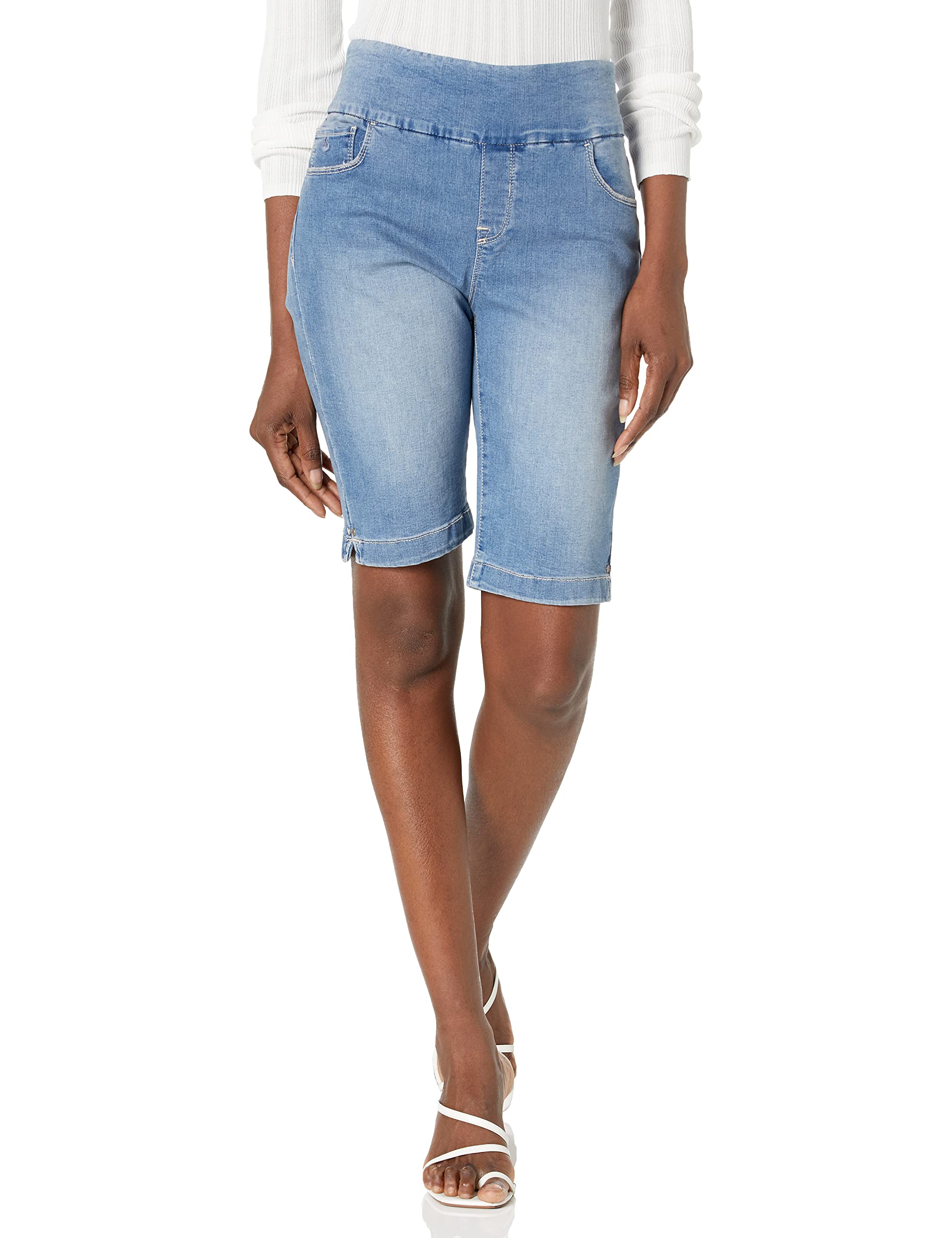 Gloria Vanderbilt Women's Amanda Pull on Bermuda Short, Arroyo, 4