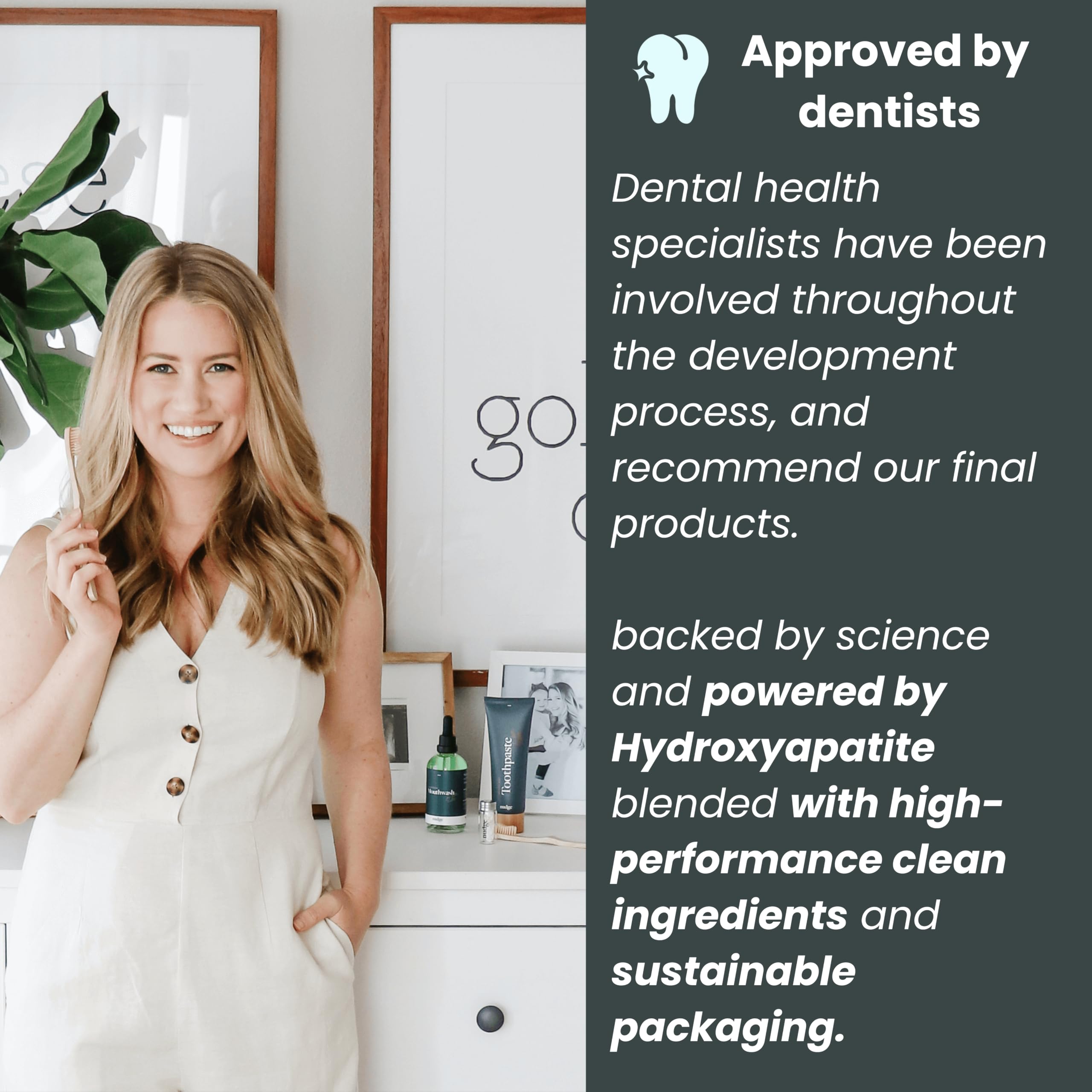 Nudge 10% Nano Hydroxyapatite Toothpaste Vitamin E, Fluoride-Free, SLS Free, Remineralizes & Whitens, Enamel Protection, Plaque Control, Ideal for Dry Mouth & Sensitive Teeth, Mint 4 oz (Pack of 2)