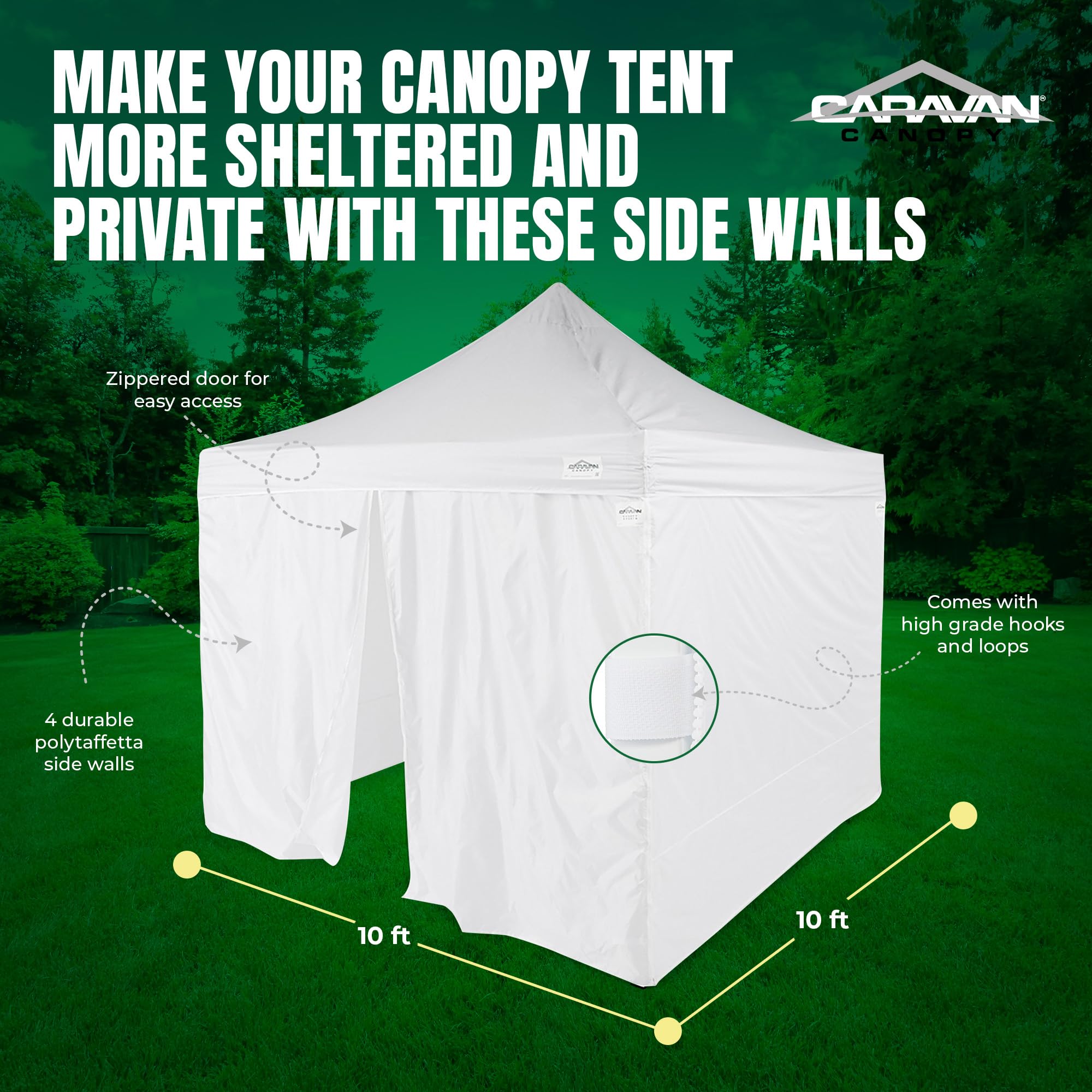 Caravan Canopy 10 x 10 Foot Commercial Tent Sidewalls (Sidewalls Only)