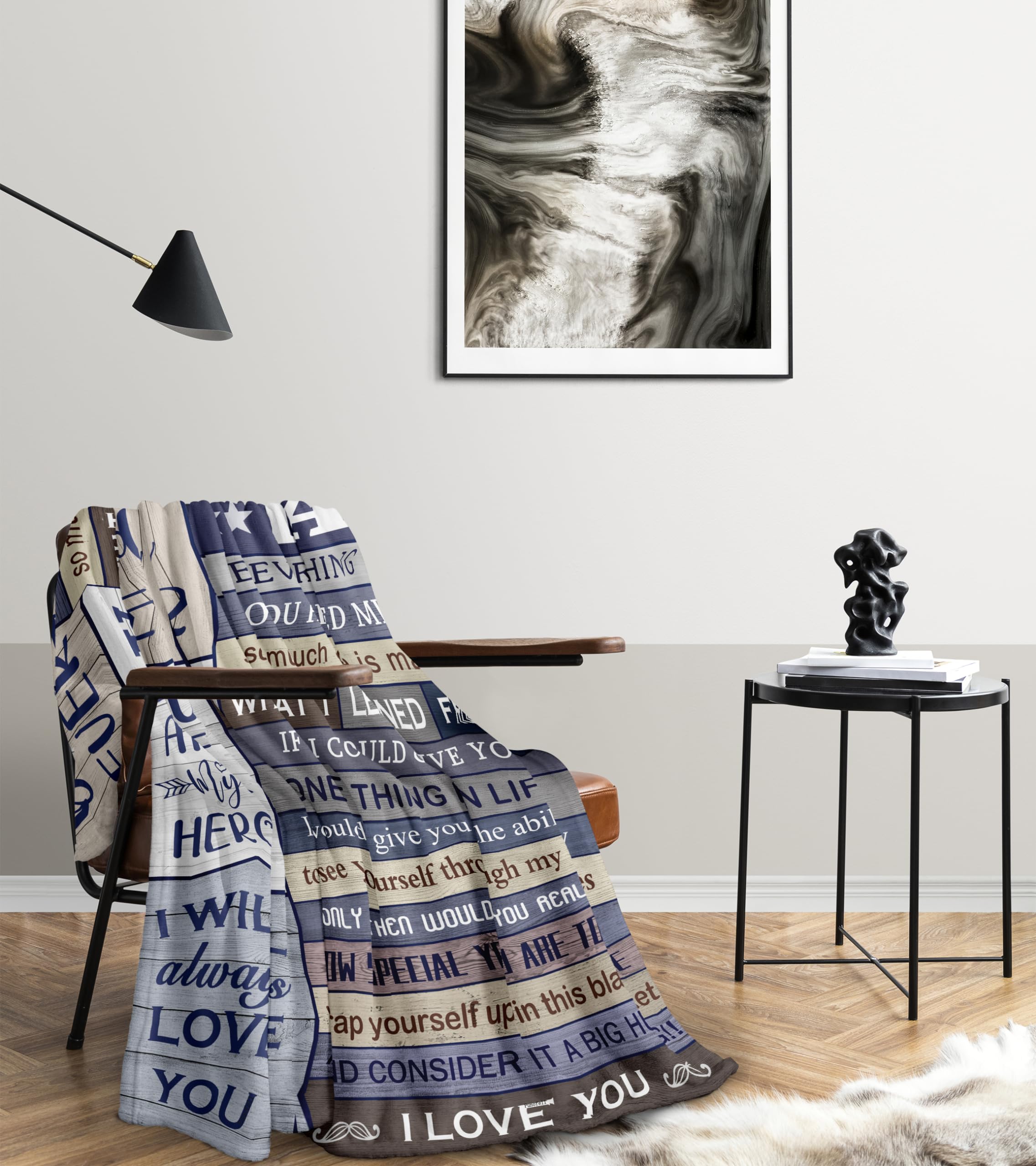 Punofell Gifts for Dad, Birthday Gift for Dad, Dad Gifts from Daughter/Son, Dad Birthday Gift Ideas, Best Dad Ever Gifts, Gift for Dad Who Wants Nothing,Papa/Father Gifts Blanket 50" x 60"