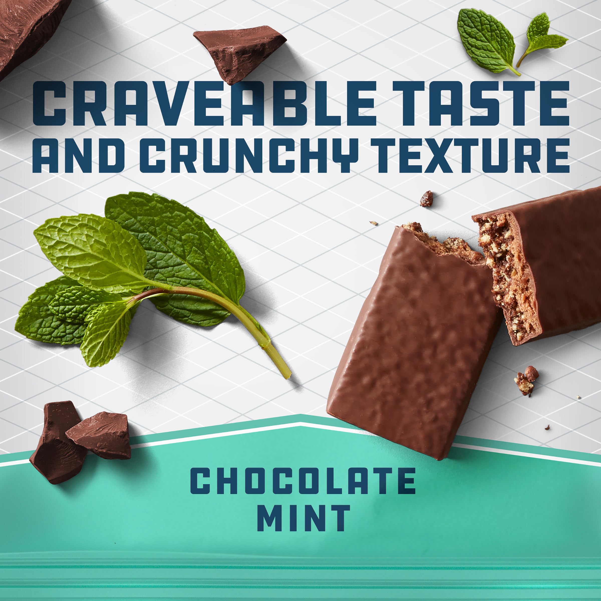 CLIF Builders - Chocolate Mint Flavor - Plant Based Protein Bars - Gluten Free - Non-GMO - Low Glycemic - 20g Protein - 2.4 oz. (6 Pack)