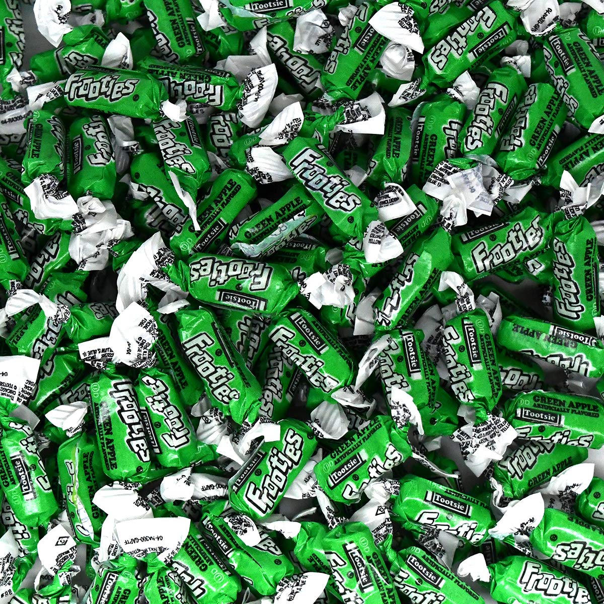 Green Apple Tootsie Roll Frooties Chewy Candy - 38.8 OZ 360-piece Bag (Gluten Free ~ Peanut Free)