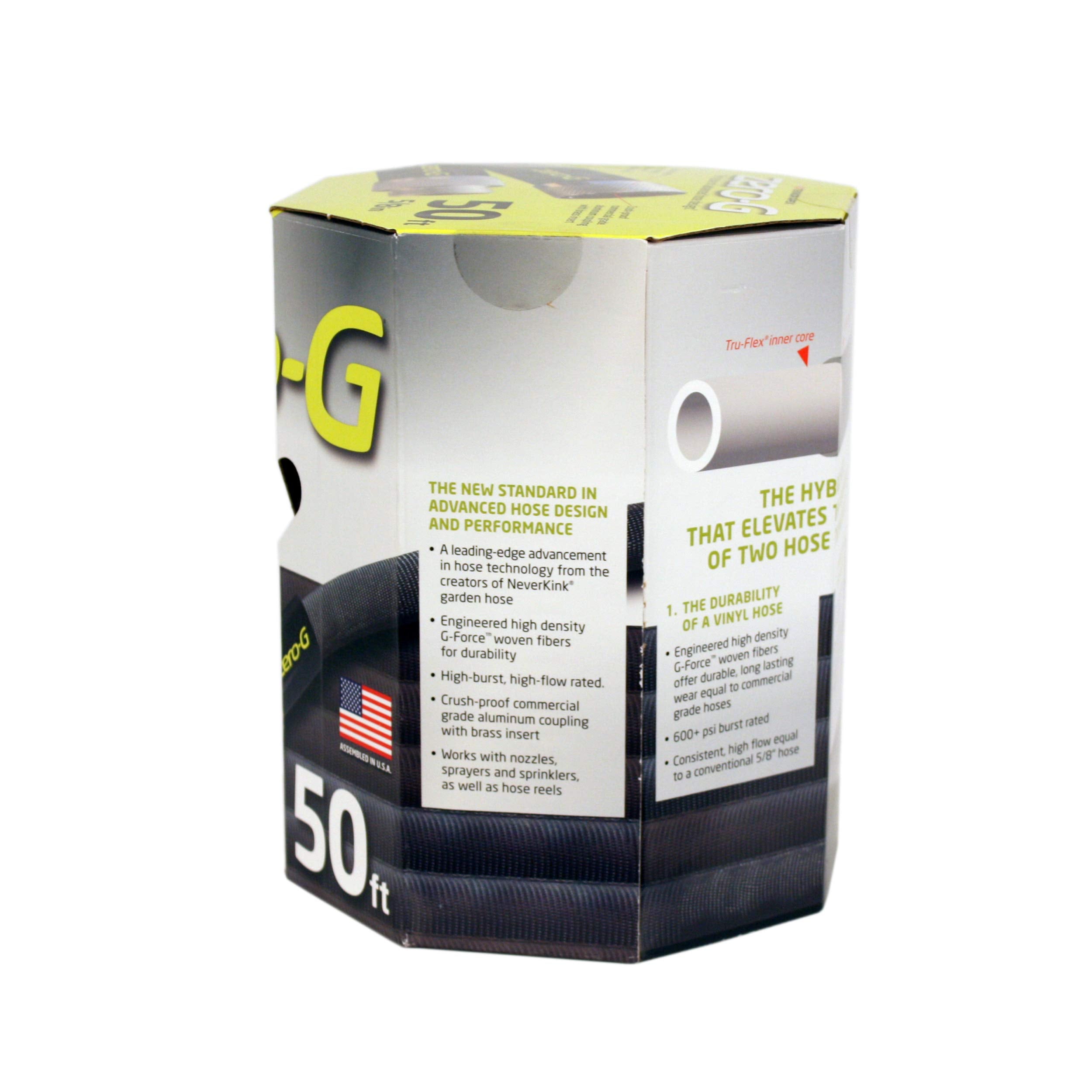 zero-G Lightweight Kink-Free Garden Hose (5/8" x 50', 2Pack)