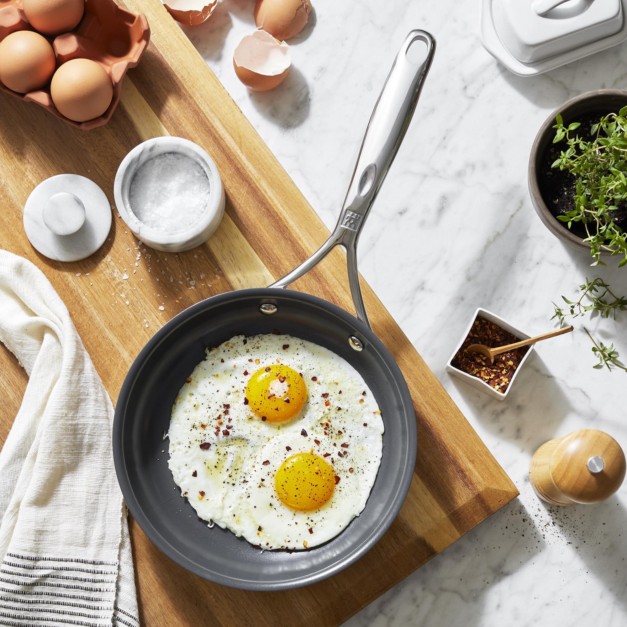 ZWILLING Energy Plus 8-inch Stainless Steel Ceramic Nonstick Fry Pan