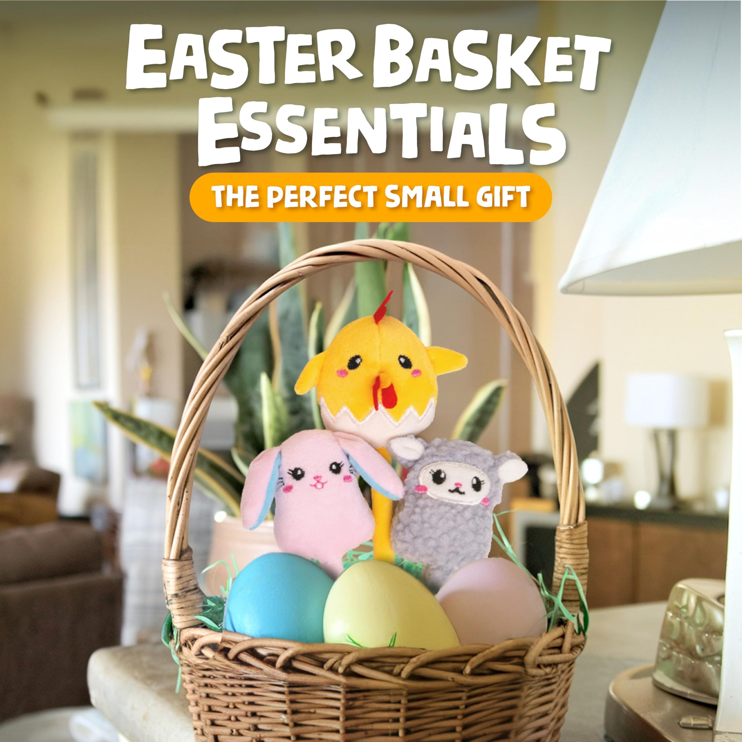 BUNMO Stretch & Write Easter Basket Essentials: 3 pck Cute Gel Pens w/Soft Grip & 6 Refills - Pop Tubes Sensory Toys 4 Pack Large - Easter Basket Stuffers - Non-Mouthable Toy 3+ - Gift for Teens