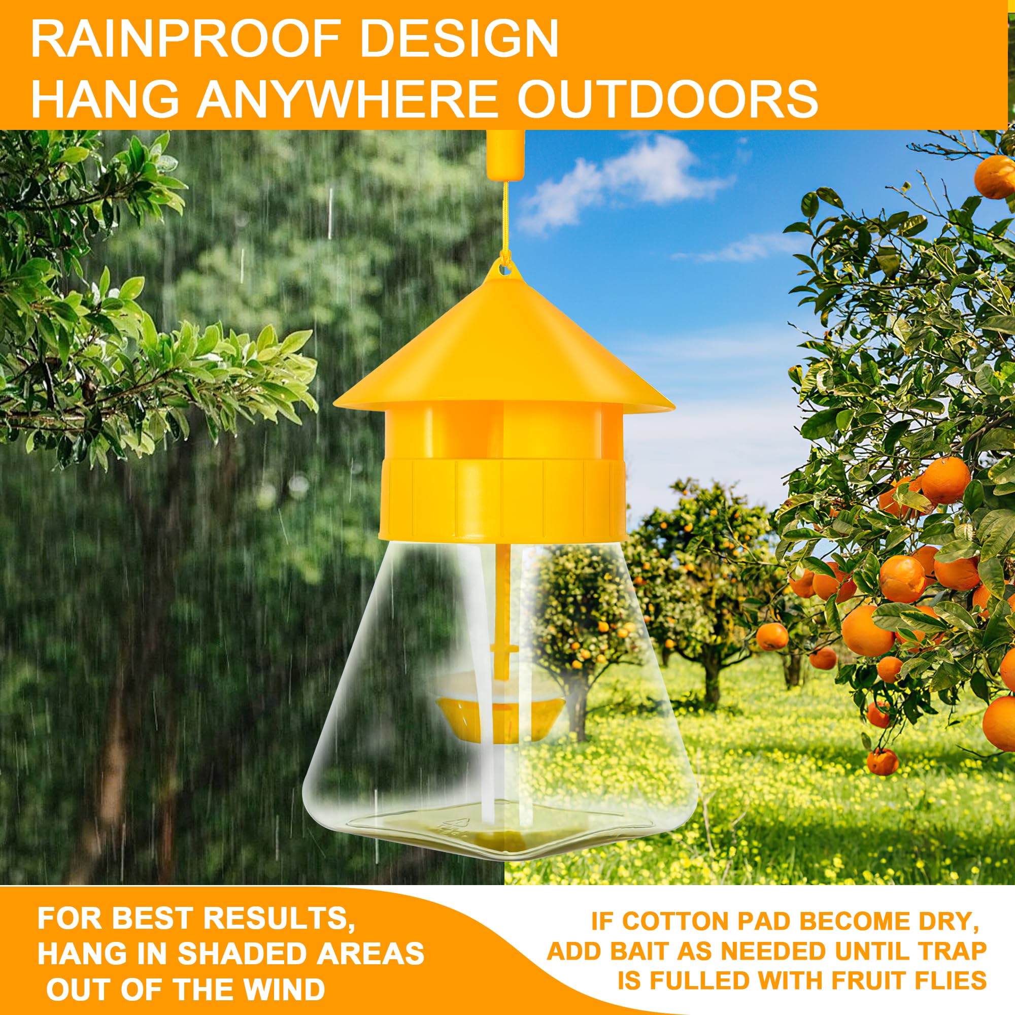 Simashts Fruit Fly Trap Bait Refill for Outdoor Vegetable Garden, Orchards Use (Not for Kitchen)