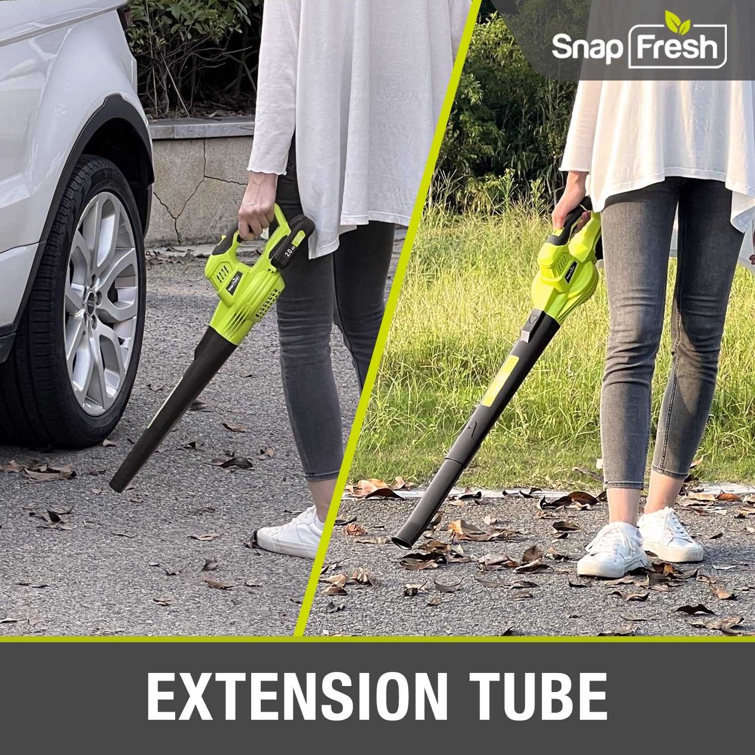 SnapFresh Cordless Leaf Blower - 20V Electric Leaf Blower 130 MPH / 140 CFM - Lightweight 2-Speed Leaf Blowers for Lawn Care and Yard/Garden/Patio (Tool Only-Battery & Charger not Included)