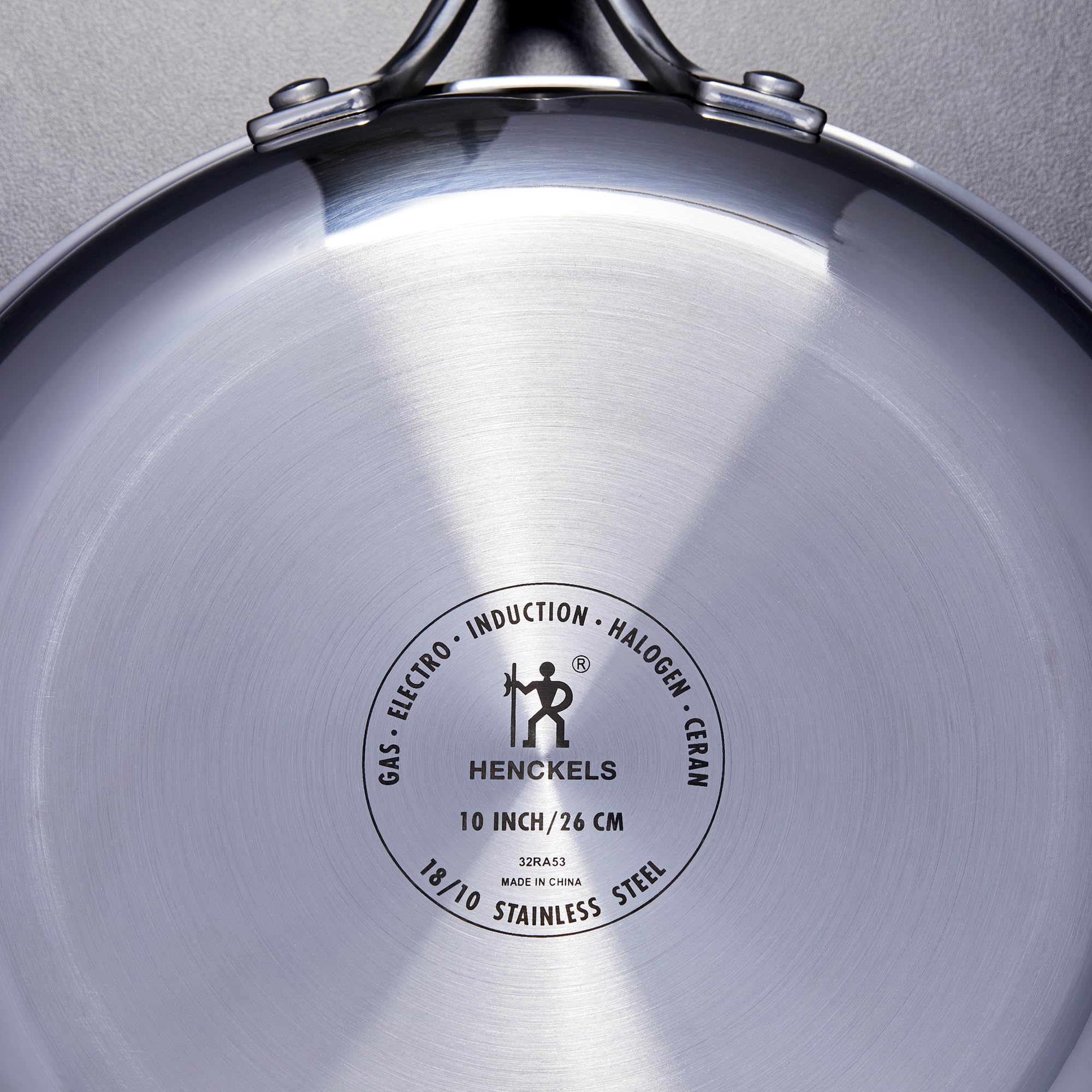 HENCKELS Paradigm 5-pc Cookware Set, Nonstick Frying Pan and Silicone Utensil Set, 3-Ply Stainless Steel Skillets for Induction Cooktop, Gas & Electric Stovetops – Dishwasher Safe & Oven Safe