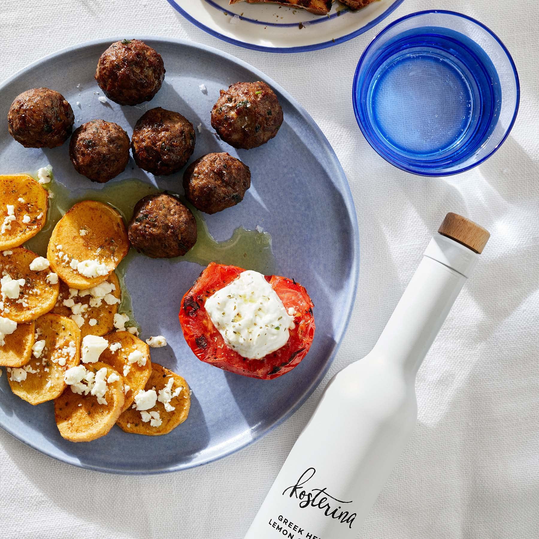 Kosterina - Greek Herb & Lemon Olive Oil, Cold-Pressed EVOO, Made from 100% Pure Early Harvested Koroneiki Olives, Authentic Mediterranean Flavors, Incredible Superfood, Smooth & Fresh Taste (12.7 oz)
