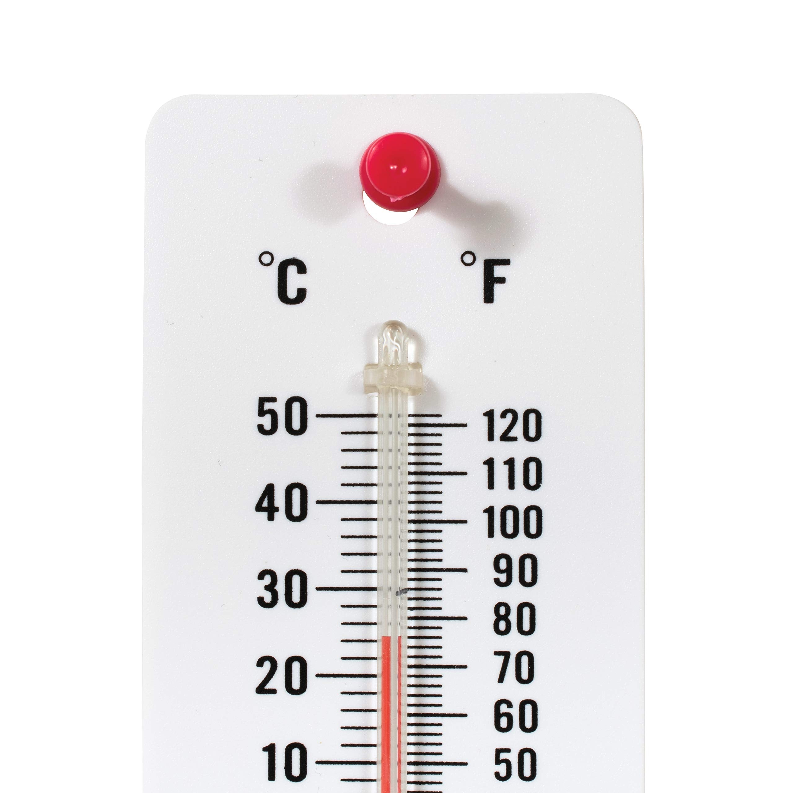 LEARNING ADVANTAGE Student Thermometers - Set of 10 - Dual-Scale - Mercury-Free - Easy To Read, Thermometers for Indoor Science and Classroom Use