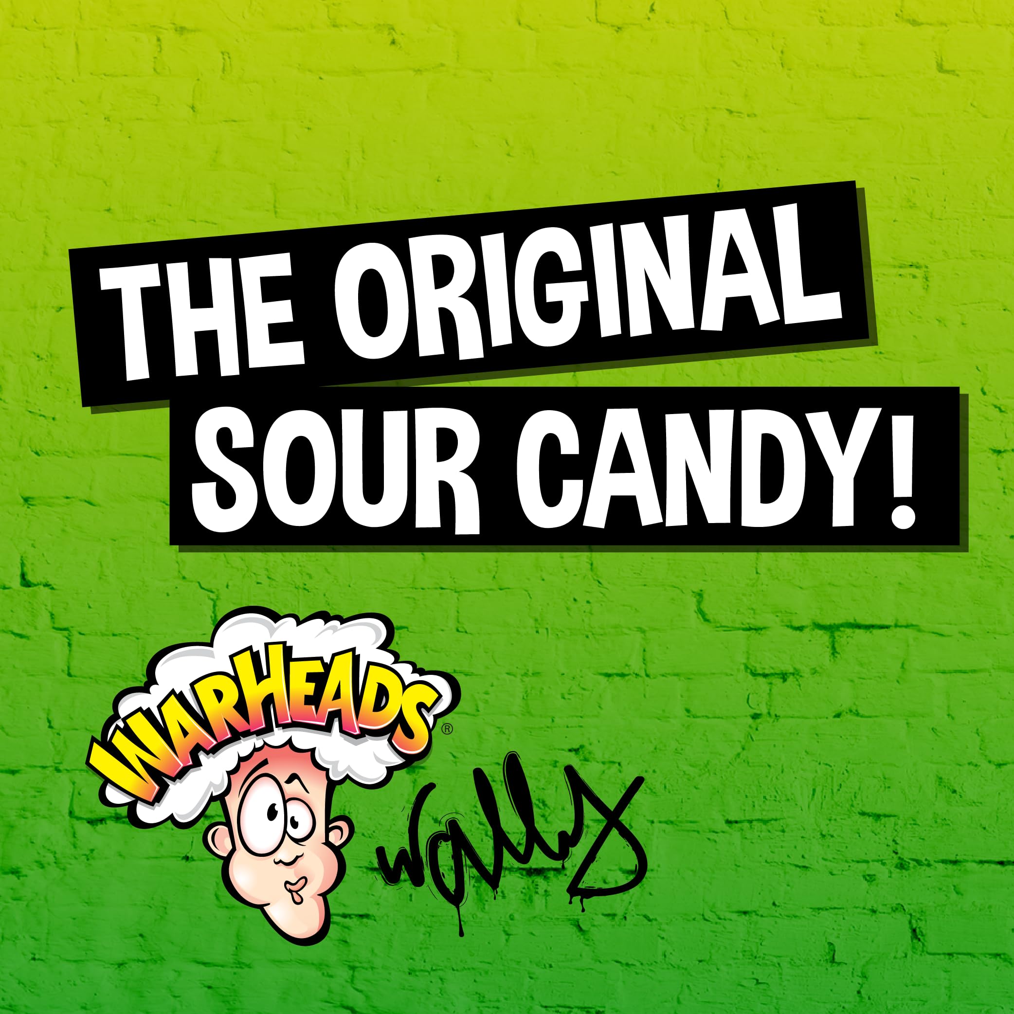 WARHEADS - Extreme Sour Hard Candy - Sour Apple, Black Cherry, Blue Raspberry, Lemon & Watermelon Flavors, Great For Parades - 2 lb. Bulk Bag