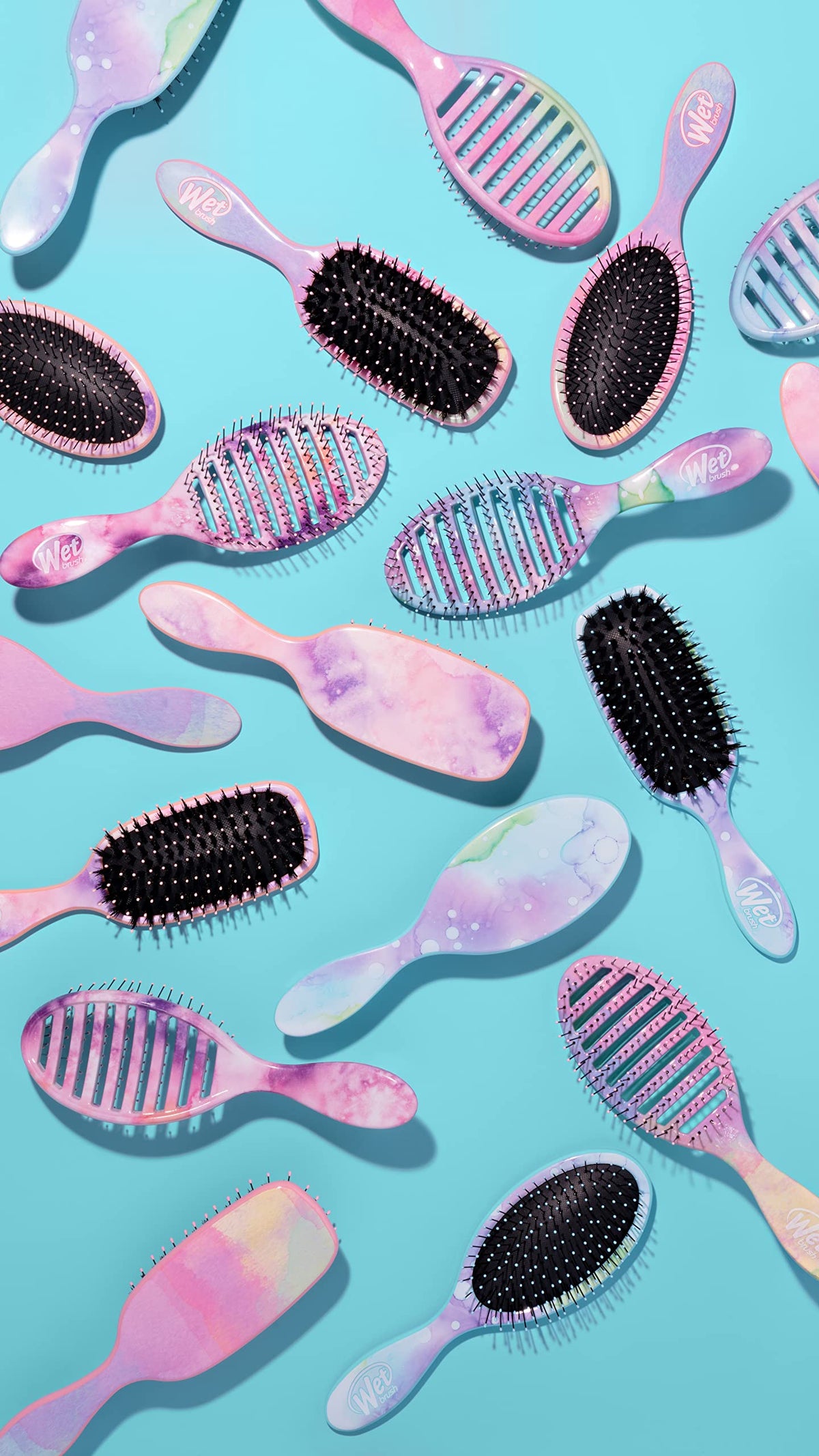 Wet Brush Original Detangler Hair Brush - Color Wash, Stripes - All Hair Types - Ultra-Soft IntelliFlex Bristles Glide Through Tangles with Ease - Pain-Free Comb for Men, Women, Boys and Girls