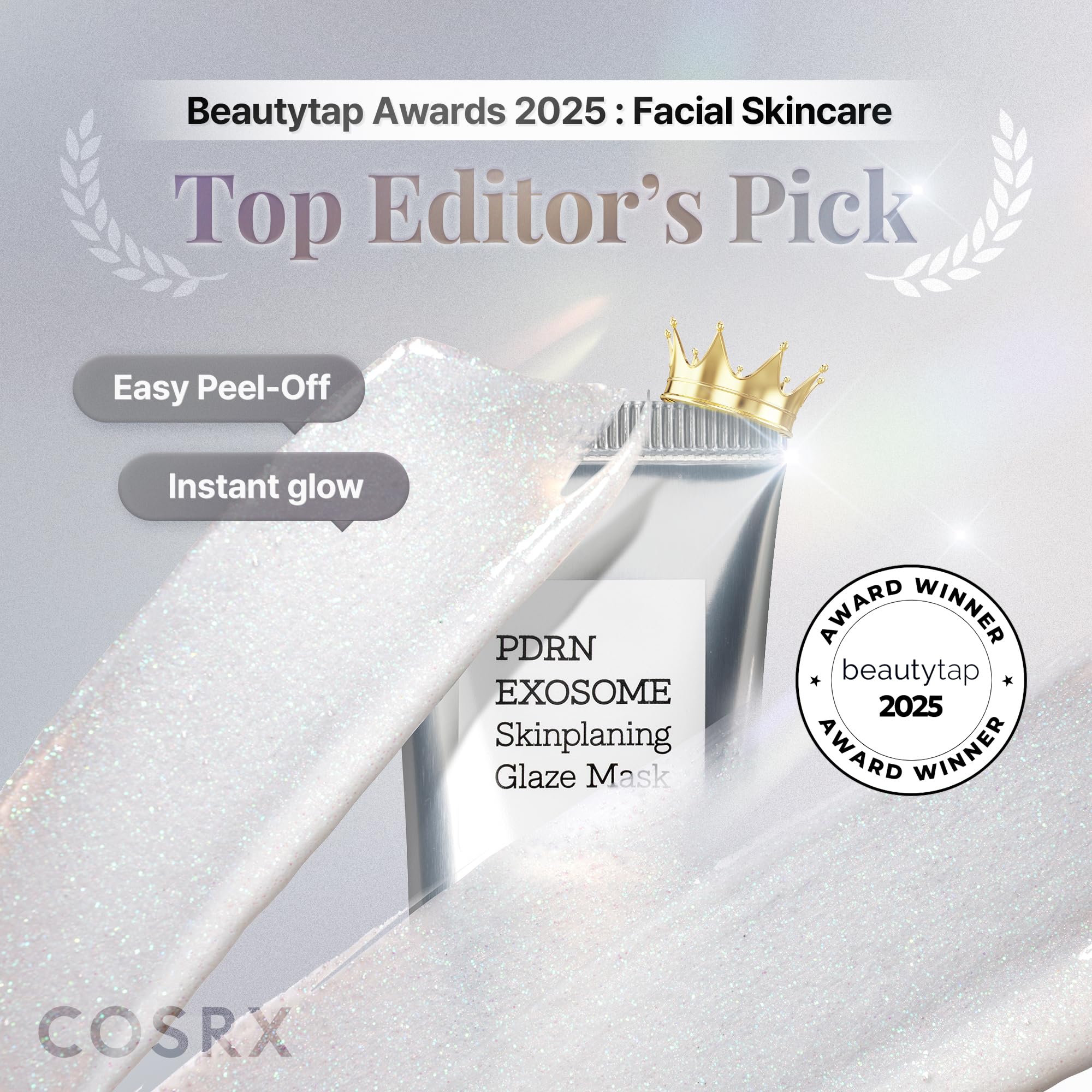 COSRX PDRN EXOSOME Glaze Wrapping Mask with SALMON DNA PDRN, Easy Peel-Off Overnight Mask for Glass Skin, Firmness, Elasticity & Skin Texture Care,1.69 fl. Oz, Korean Skin Care