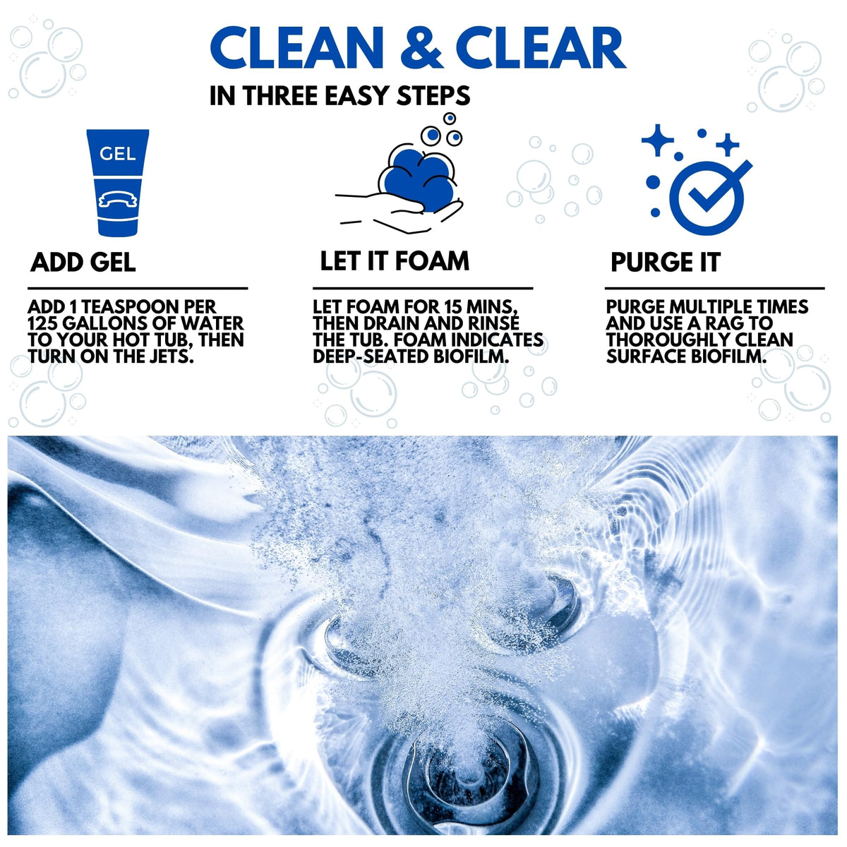 Ahh-Some Hot Tub Purge Cleaner & Jet Line Cleaner, Super Effective Cleaning for All Hot Tubs and Swim Spas, Removes Gunk & Grime from Deep Plumbing Systems, 4 oz Tube (8 Purges), Made in USA